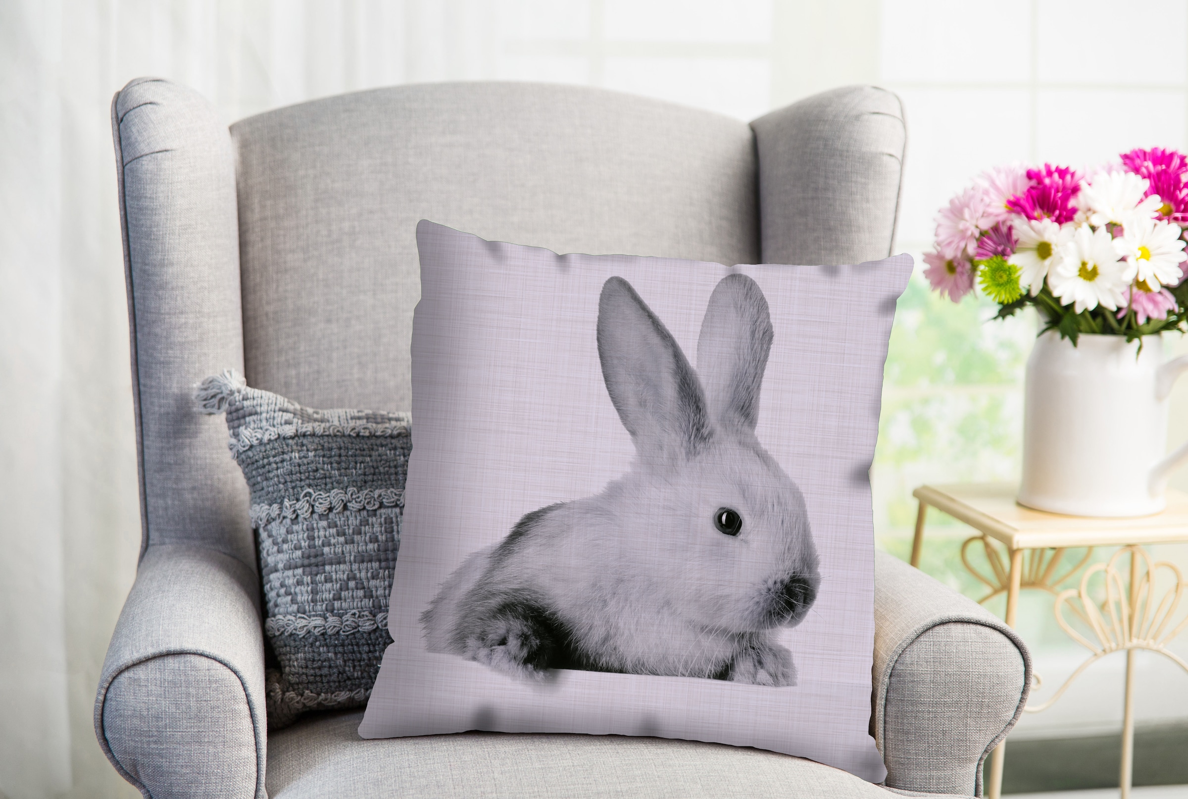 Image of queence Dekokissen "Barry" süsser Hase