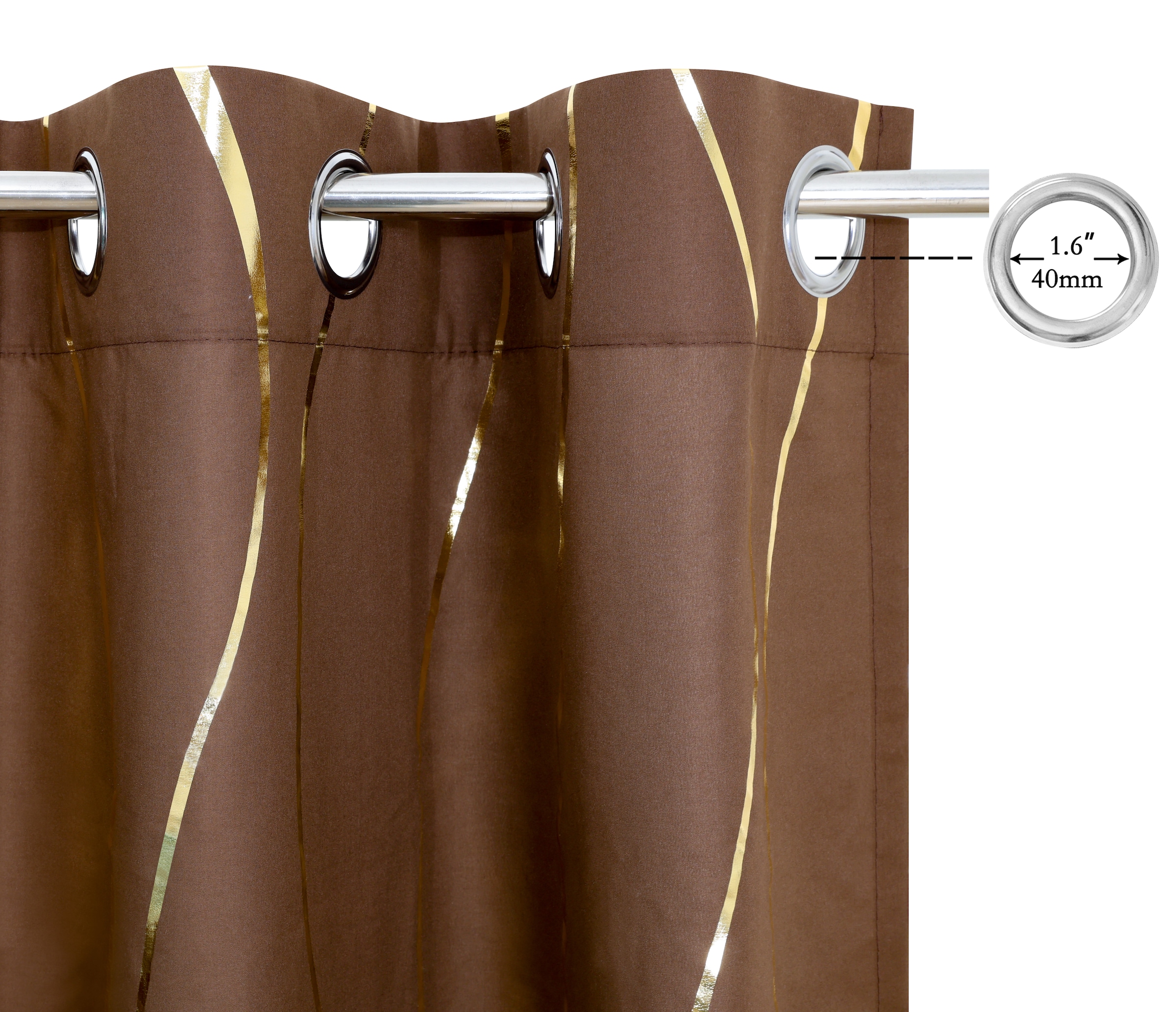GOODproduct Gardine »Quinnton« Ösen 2 Stk. tlg. Blickdicht, 2er-Set, Ösen- Aufhängung, Metallic-Akzente