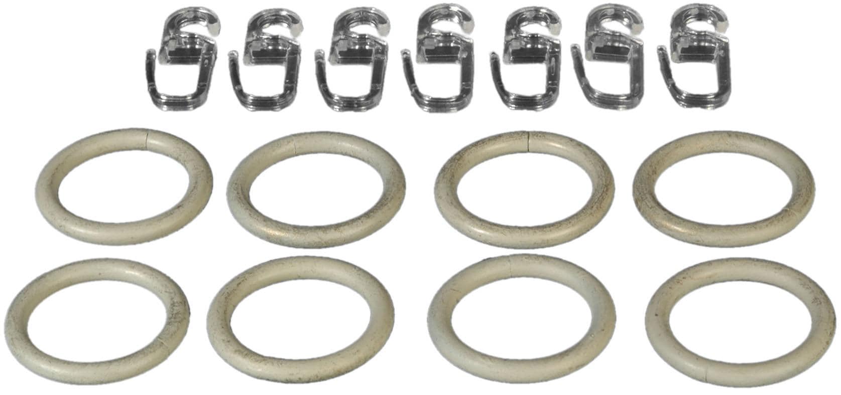 Liedeco Gardinenring, (Set, 8 St., mit Faltenlegehaken), für  Gardinenstangen Ø 16 mm günstig kaufen