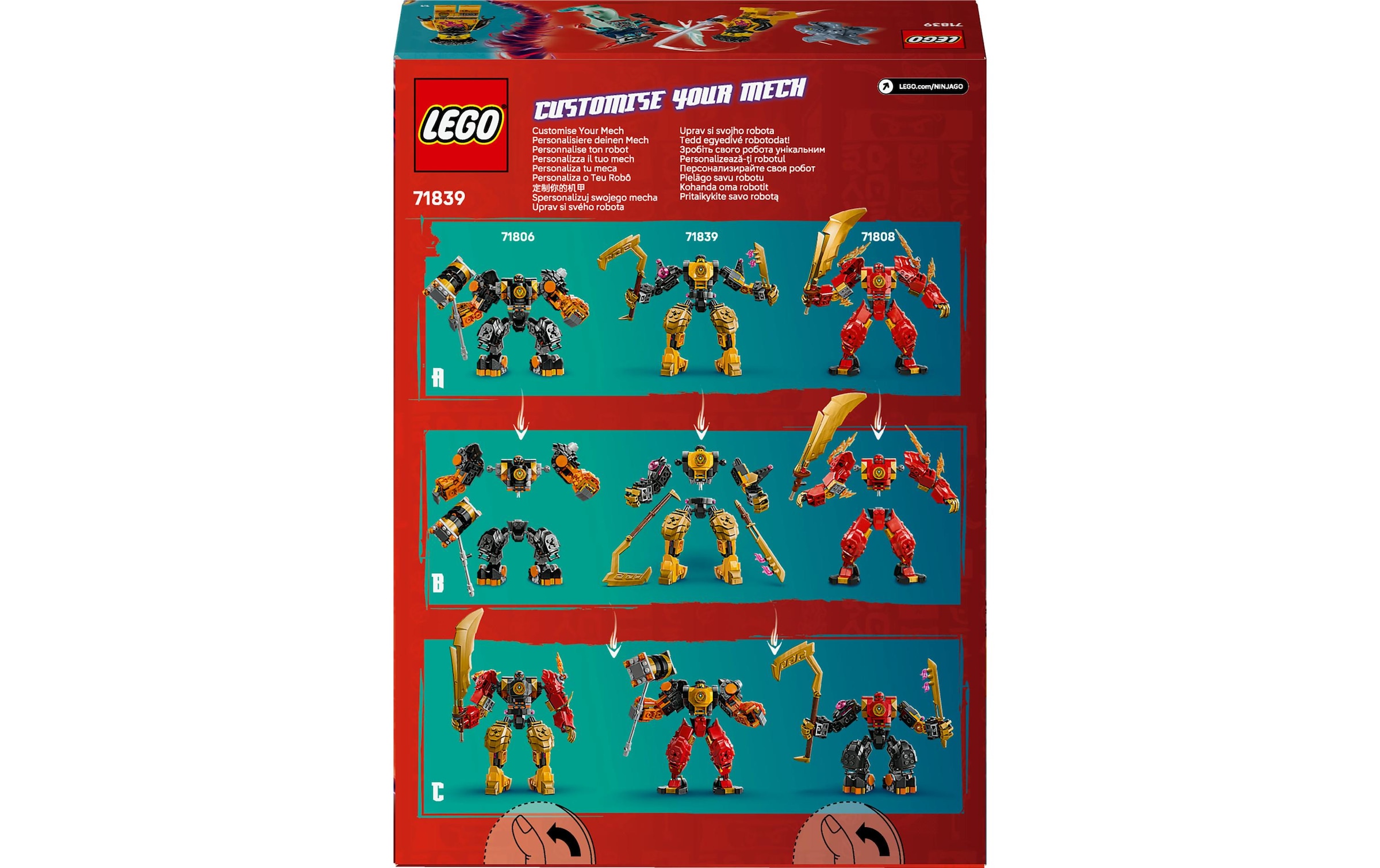 LEGO® Spielbausteine »Ninjago Arins Spinjitzumech 71839«, (213 St.)