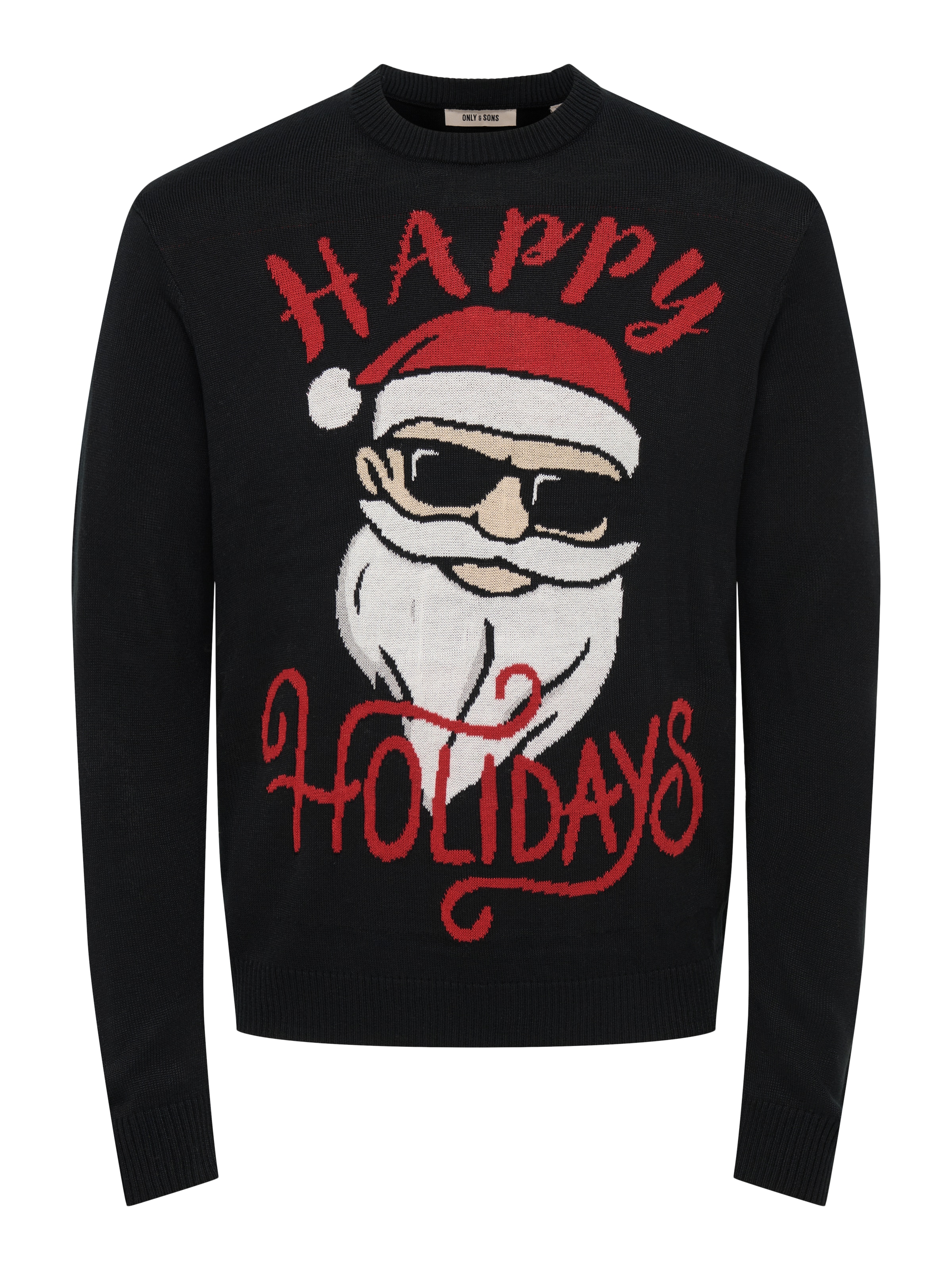 Image of ONLY & SONS Rundhalspullover "ONSX-MAS 3 CREW REG" Weihnachten, Kunstfaser, regular fit