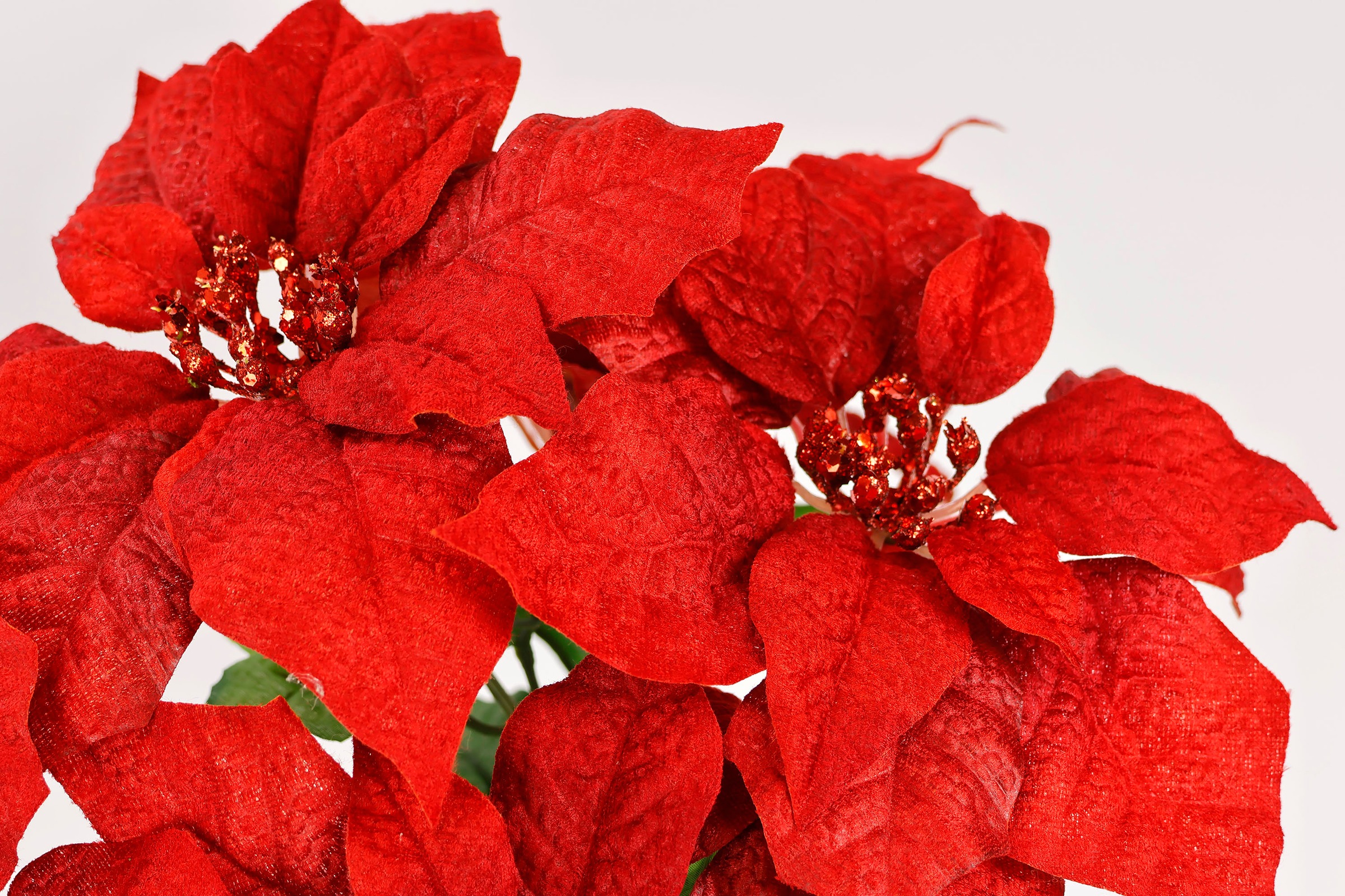 I.GE.A. Kunstblumenstrauss »Bouquet Poinsettia«, Weihnachtsstern Christstern Weihnachtsdeko Kunstblume Weihnachtsblume