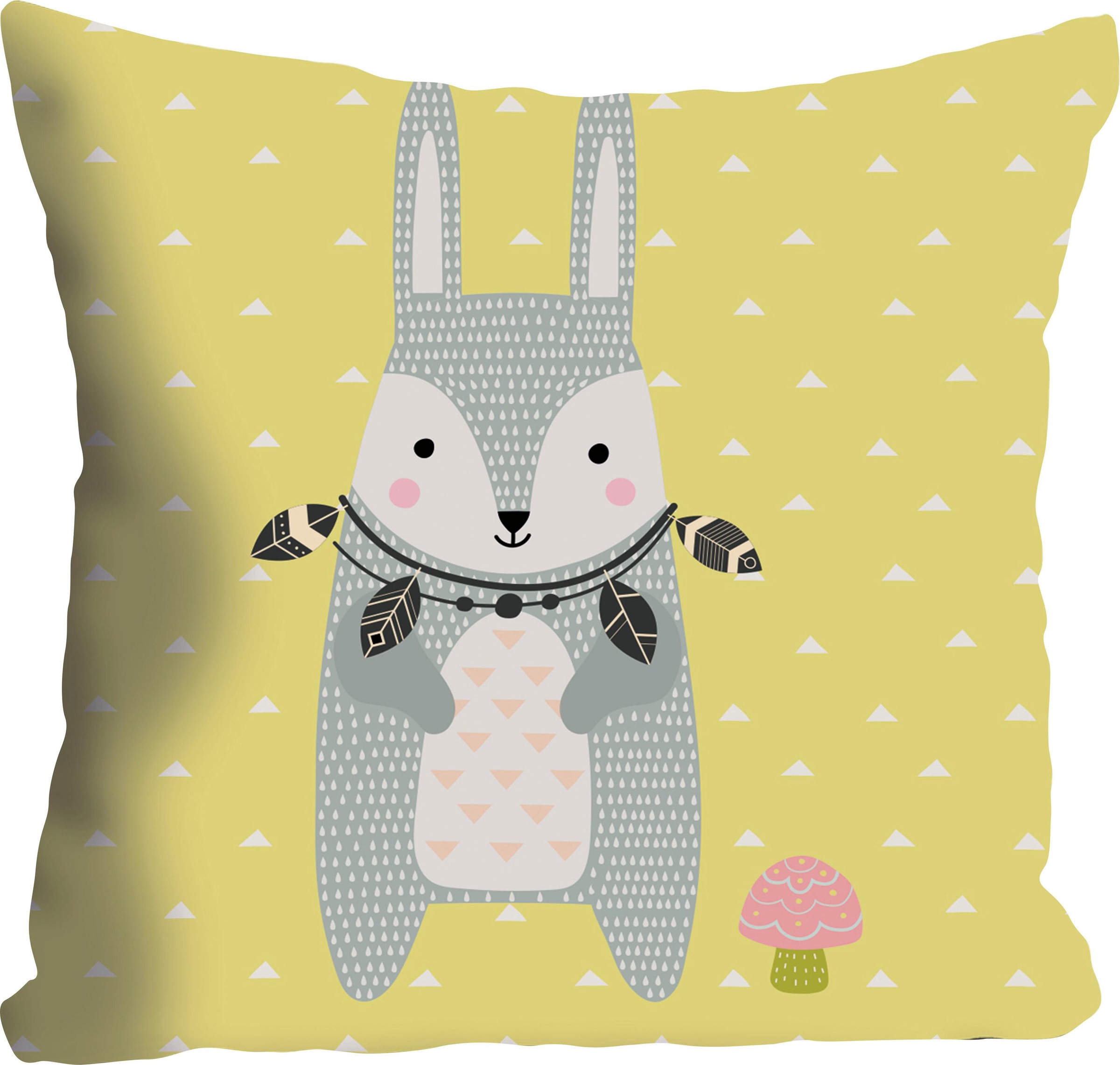 Image of queence Dekokissen ""Hase"" Kissenhülle ohne Füllung, 1 Stück