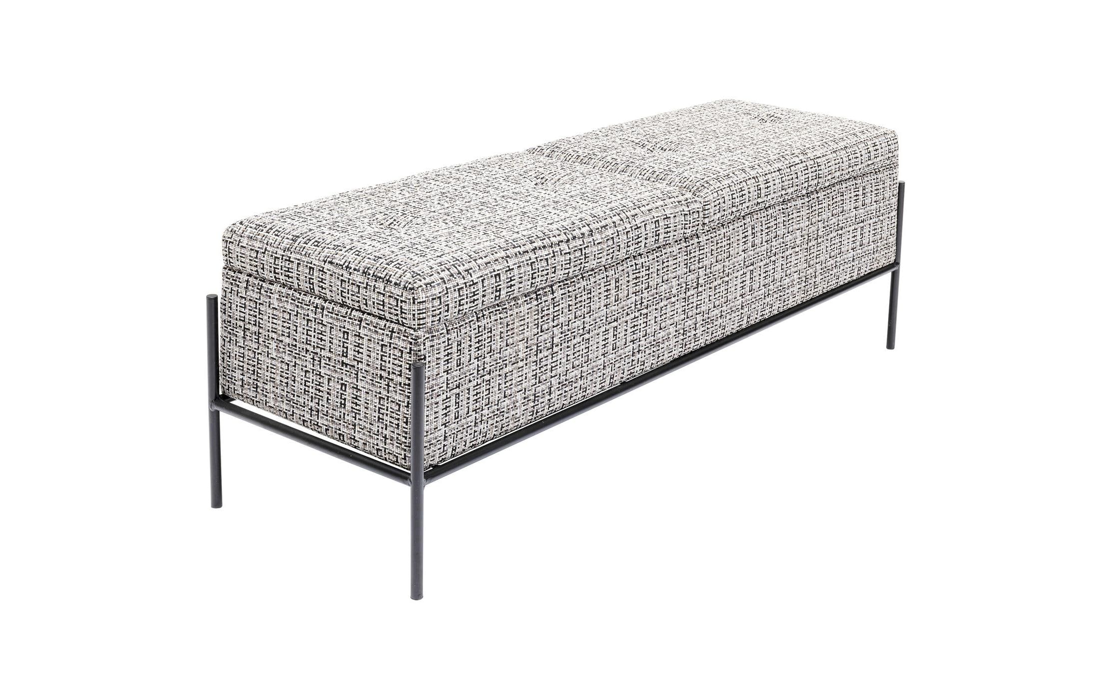 Kare Design Sitztruhe »Buttons Storage B&W Gross, 120 cm«