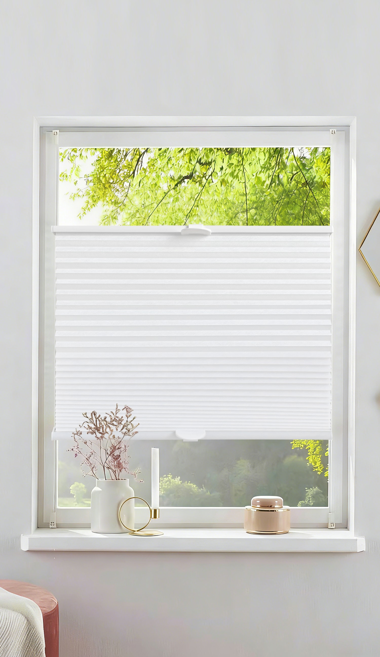 GOODproduct Plissé »LORRANA« Lichtschutz ohne Bohren verspannt Fixmass, moderner Lichtschutz, flexibel verspannt - NEUHEIT!