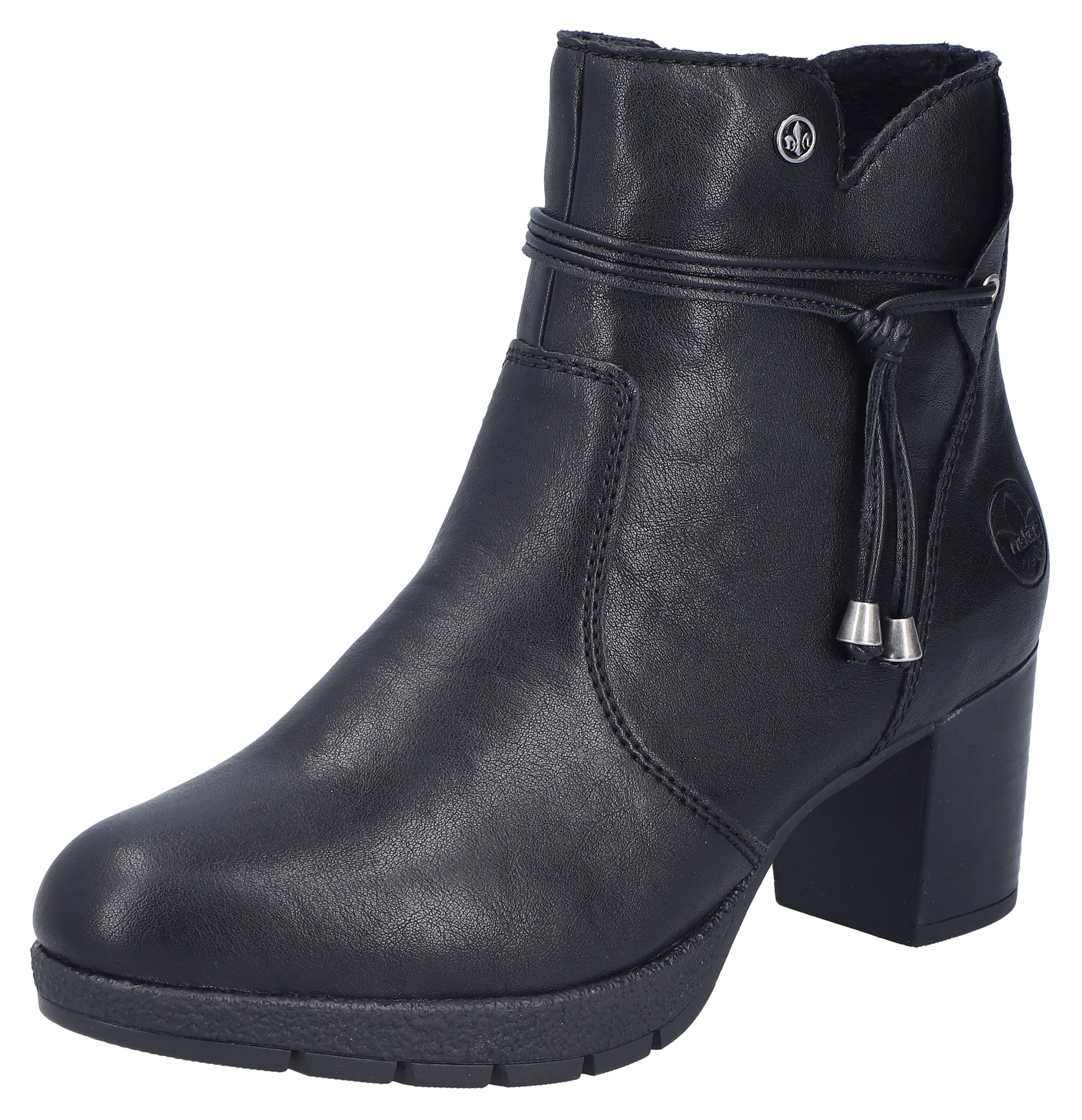 Image of Rieker Stiefelette Businessstiefelette, Blockabsatz, Boots in schmler Form