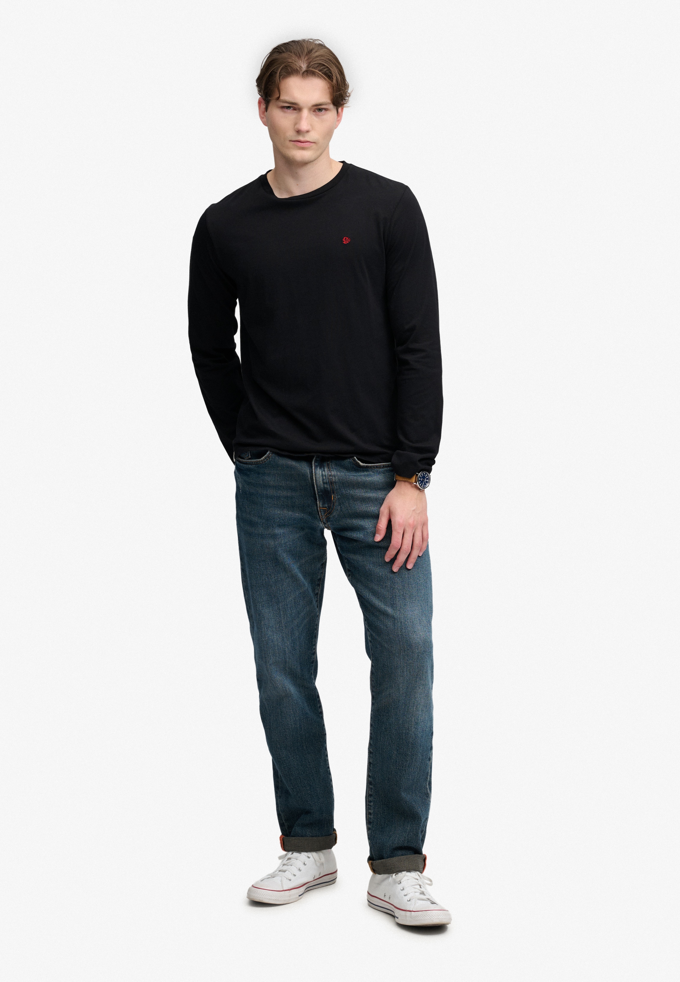 Superdry Langarmshirt »CLASSIC ESSENTIAL SDCO TOP« Baumwolle, relaxed fit