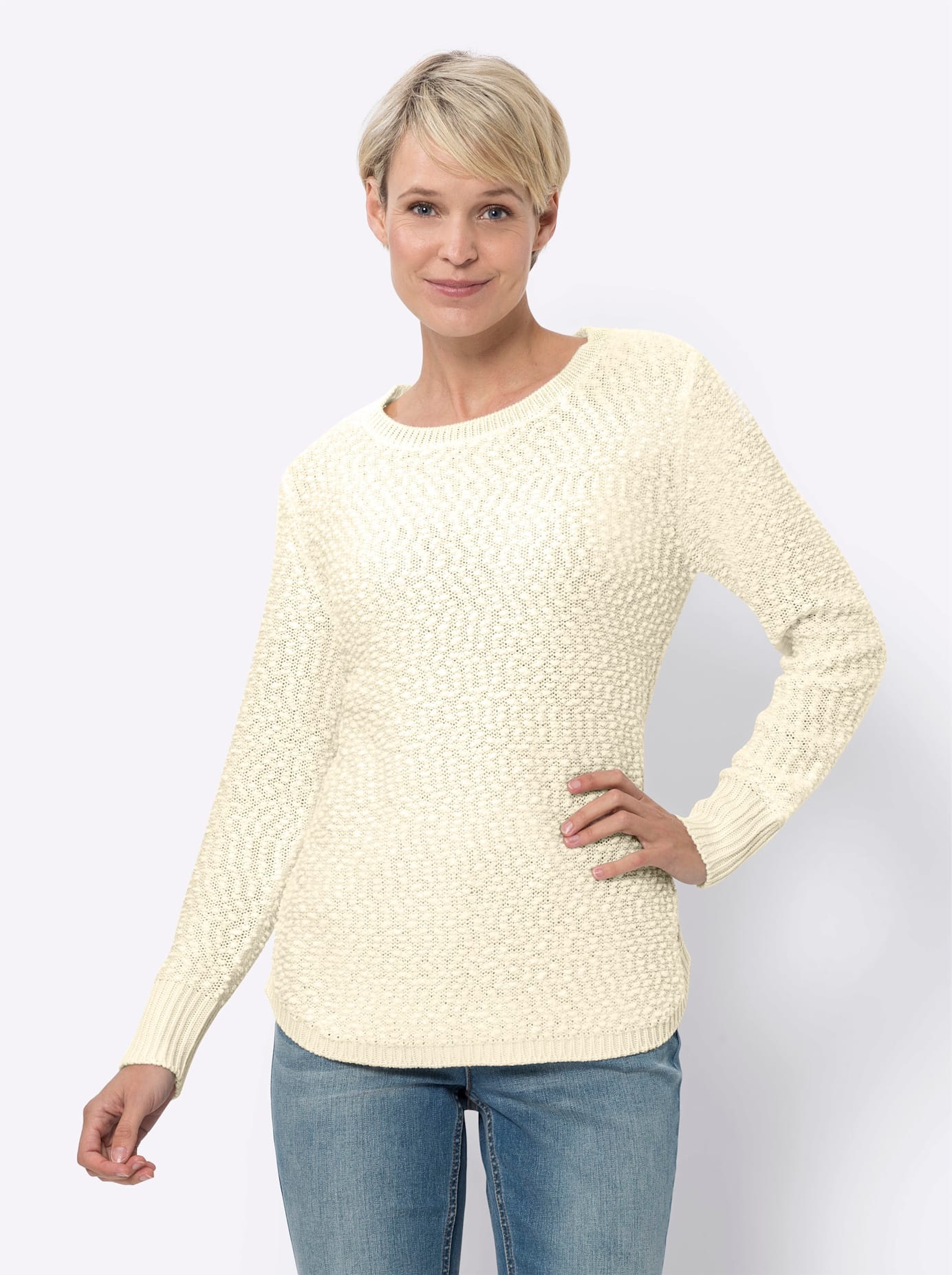 Image of Classic Basics Rundhalspullover "Langarm-Pullover"