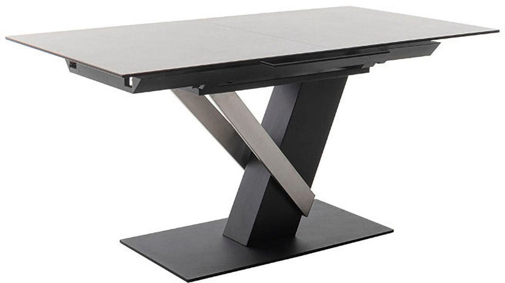 MCA furniture Esstisch »MASSARO Tisch mit Säule 160-210 cm« Einzelstück,  Keramik, Metall, Synchronauszug, ausziehbar, 6-8 Pers.