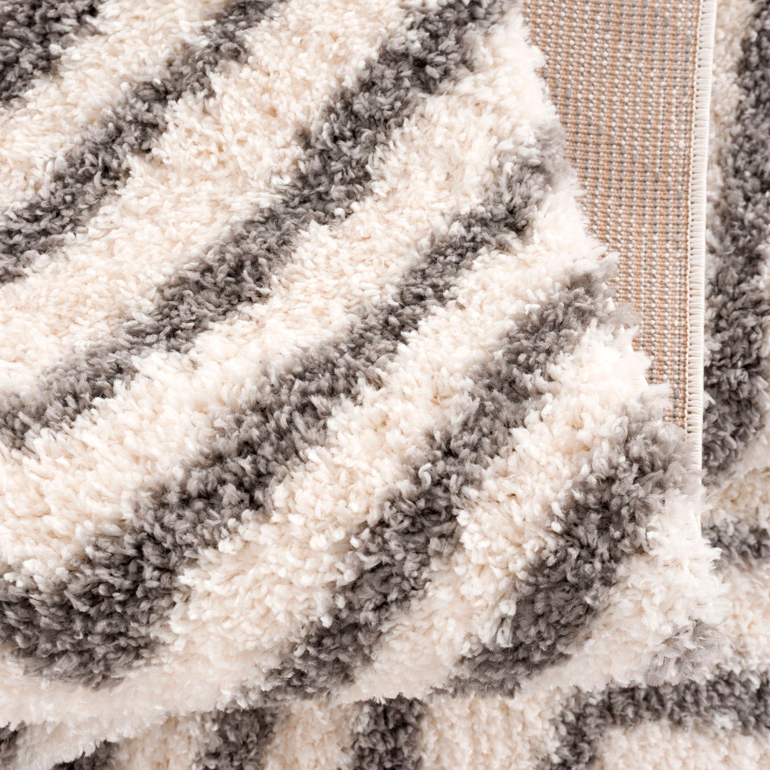 Carpet City Hochflor-Teppich »Pulpy 531«, rechteckig, 30 mm Höhe, besonders weich, mit Fransen, Zickzack Look