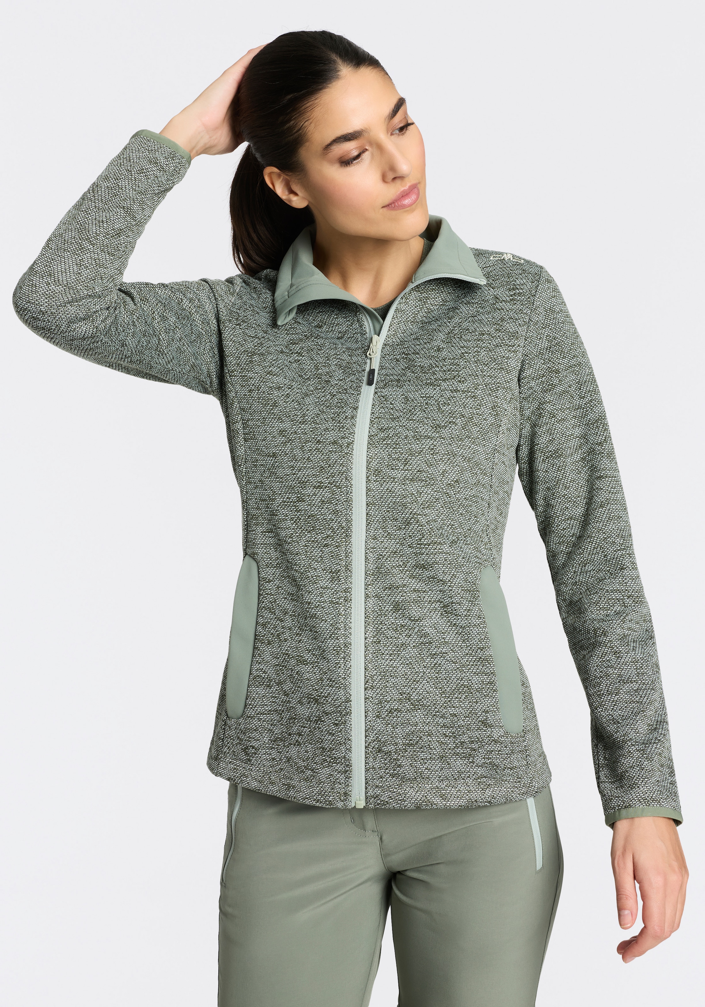 Image of CMP Strickfleecejacke sportlicher Stil, Übergangsjacke für Erwachsene