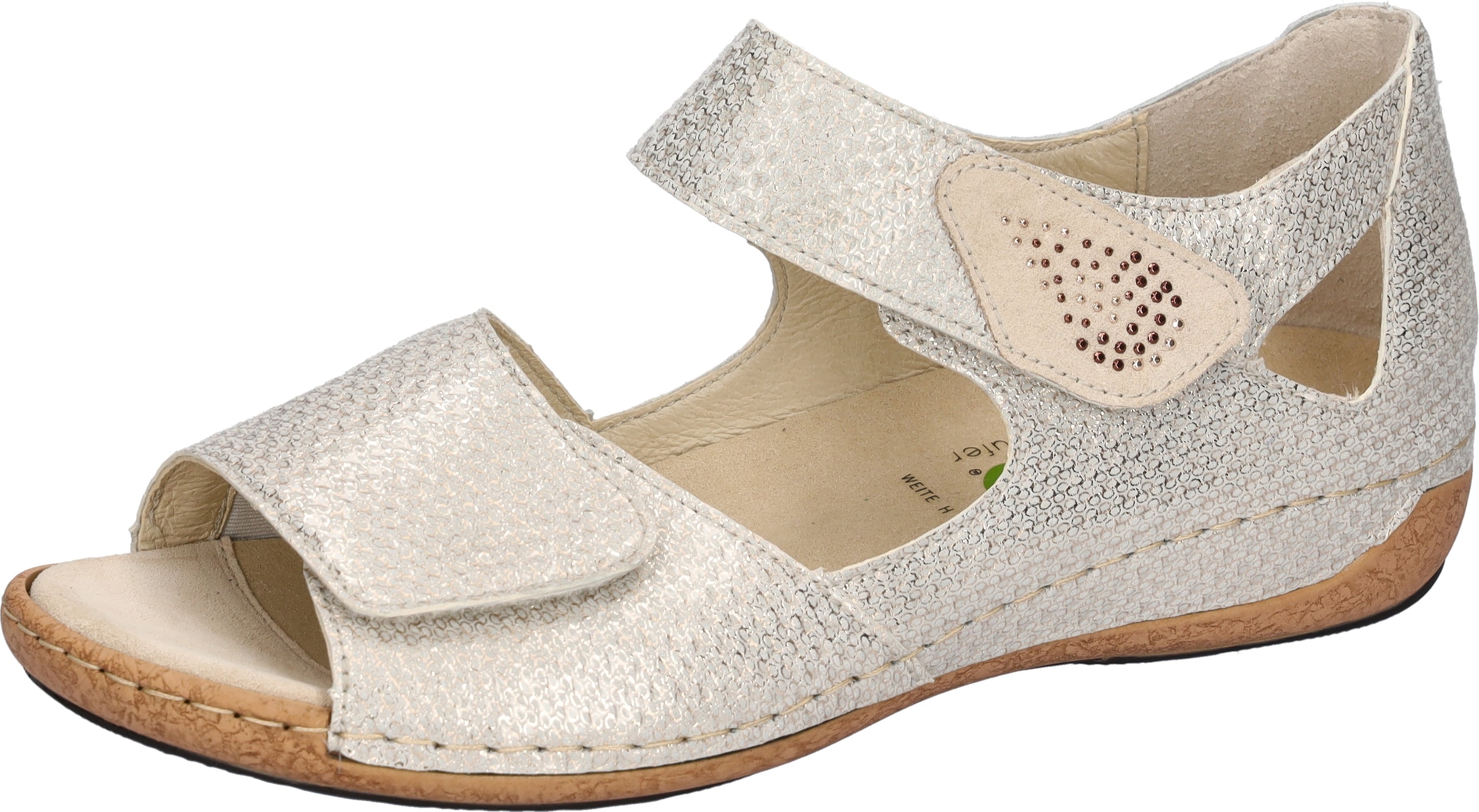 Image of Waldläufer Sandale "Heliett", Sommerschuh, Sandalette, Keilabsatz, mit Orthotritt, H-Weite