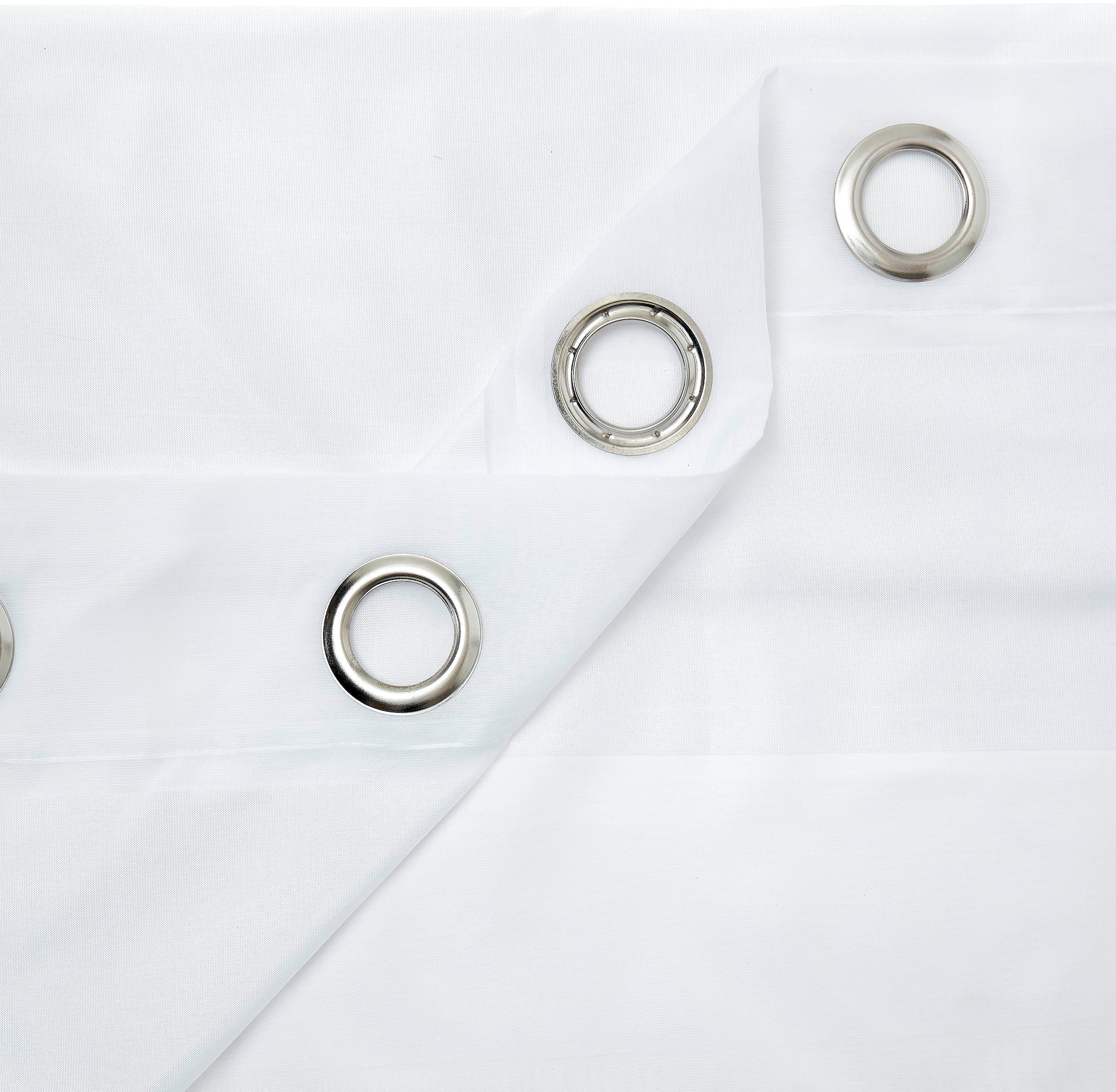 decolife Gardine »Alia« Ösen 1 Stk. tlg. weisse transparent-dichte Blocksteifen