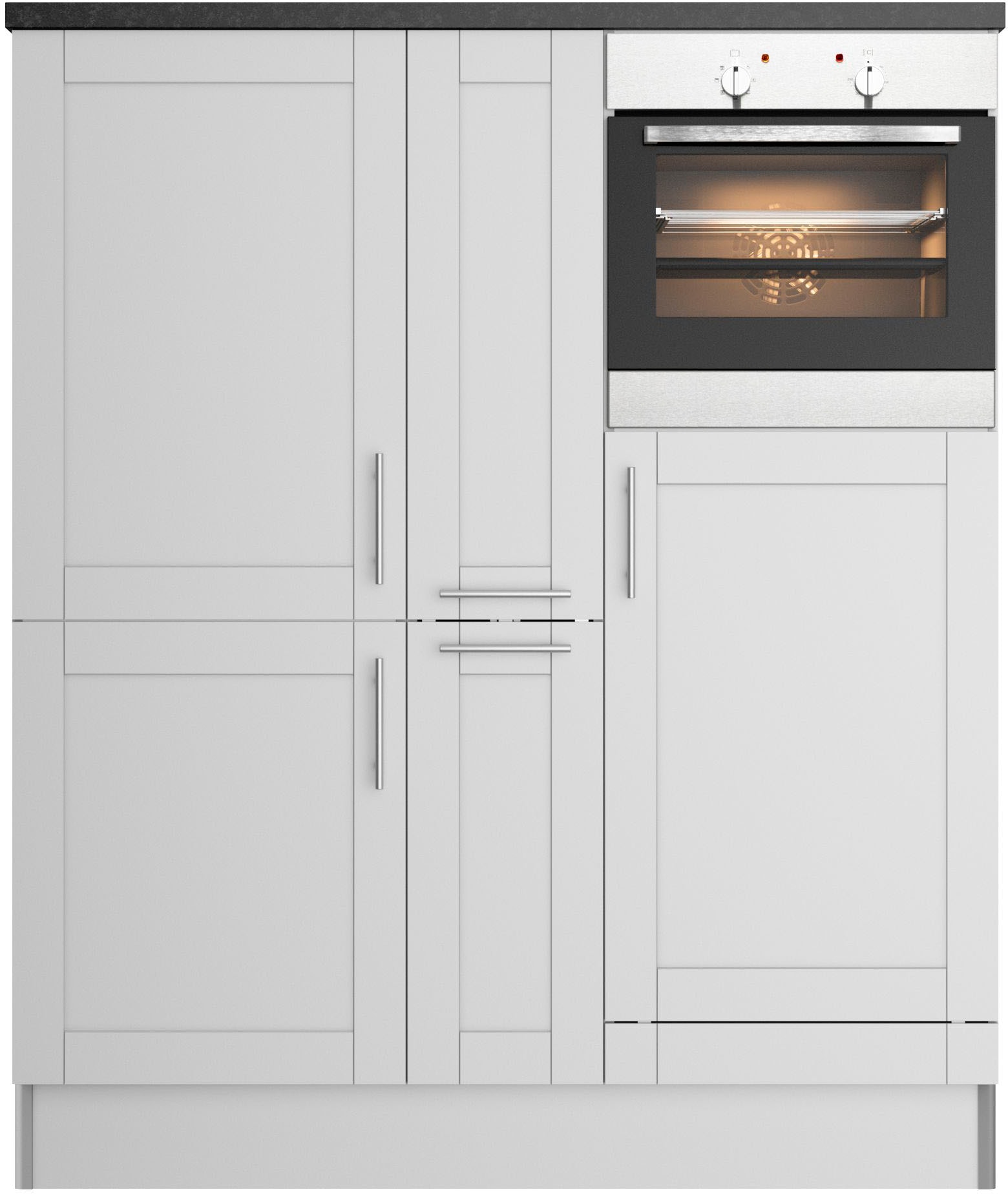 KOCHSTATION Pantryküche »KS-Ahus«, Breite 150 cm,wahlweise mit E-Geräten,Soft-Close-Funktion