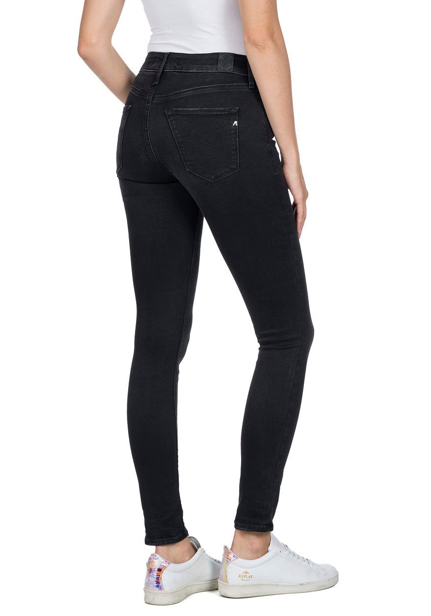Replay Skinny-fit-Jeans »Luzien-White Shades«, in cooler Used-Waschung