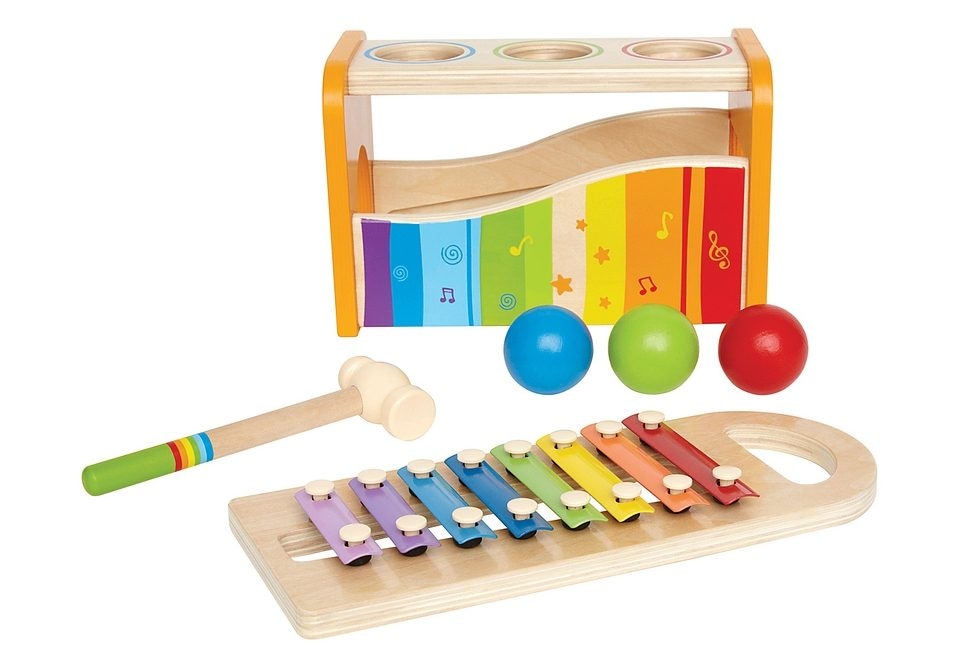 Hape Spielzeug-Musikinstrument »Xylophon«, Xylophon und Hammerspiel