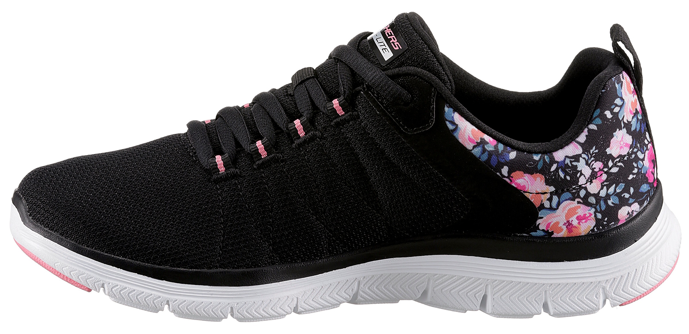 Skechers Sneaker »FLEX APPEAL 4.0 LET IT BLOSSOM«, mit Blumenprint an der Ferse, Freizeitschuh, Halbschuh, Schnürschuh