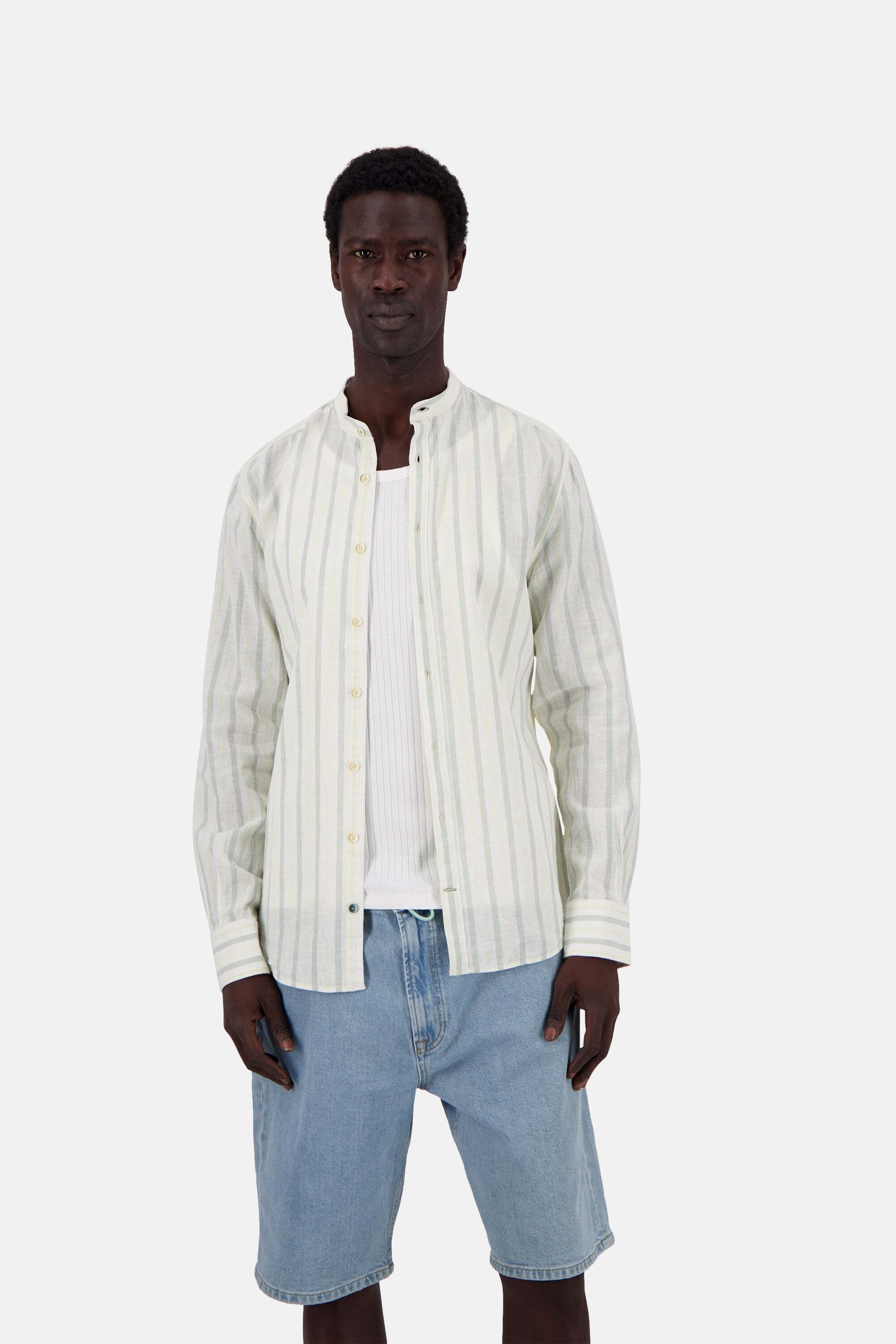 colours & sons Leinenhemd »colours & sons Leinenhemd Shirt-Linen Blend Stripes«