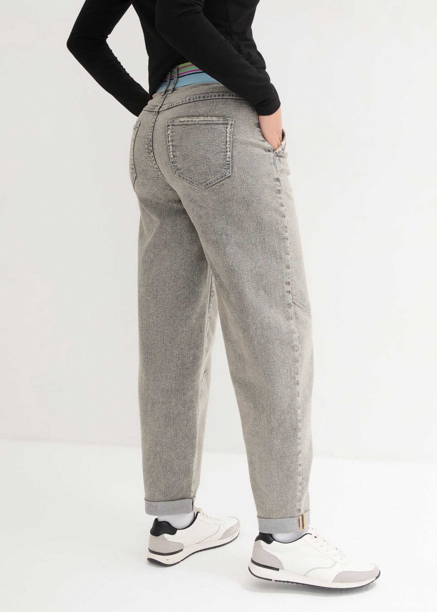 bonprix jambe large, coupe loose fit, ceinture arrière élastique confortable