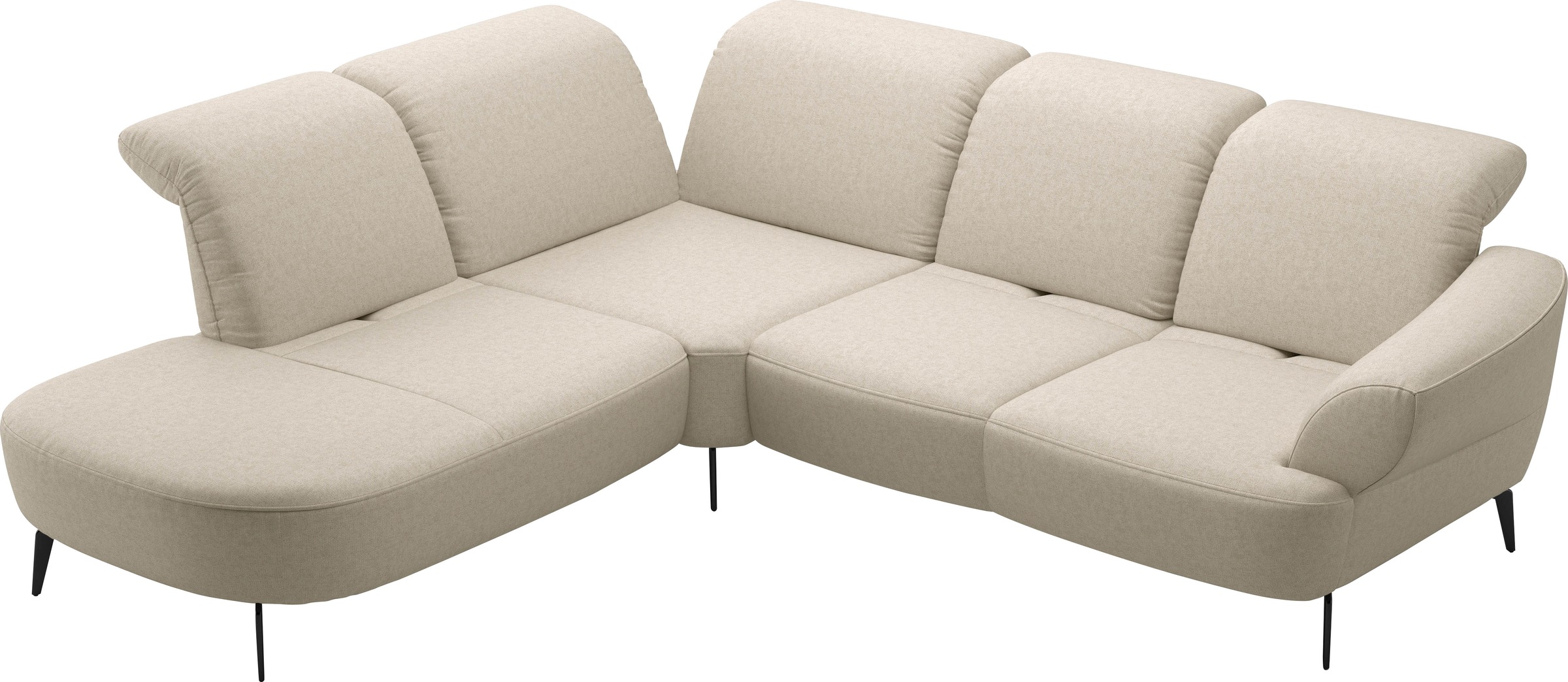 sit&more Ecksofa »Dance, L-Form, inkl. Sitztiefenverstellung«, inkl. Click&Seat, optional mit Kopfteilverstellung