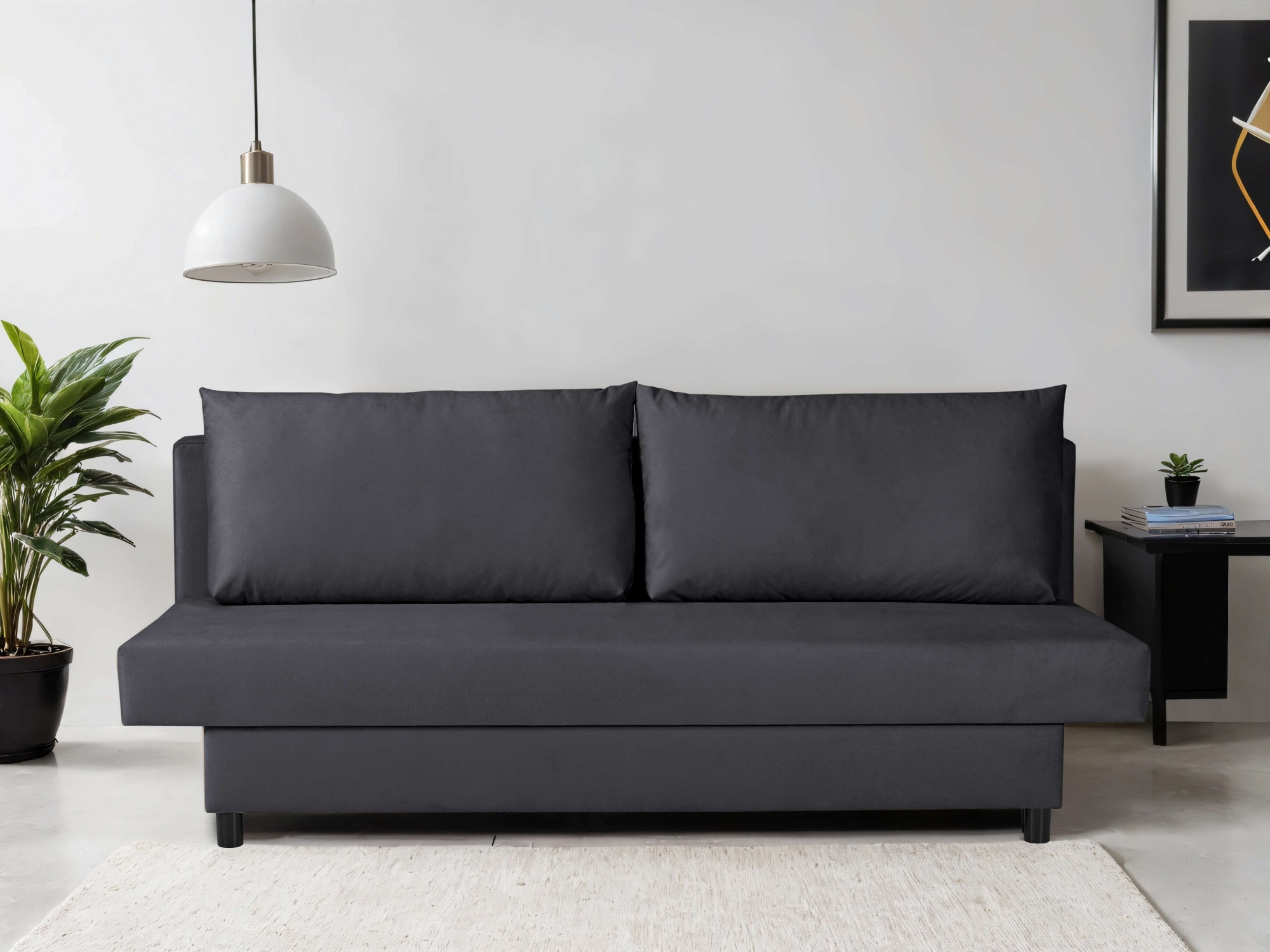 Home affaire 3-Sitzer »SAWYER Schlafsofa mit Bettkasten und Wellenunterfederung« pflegeleichte Bezüge: Velvet & Struktur, B/T/H 193/86/83,5 cm