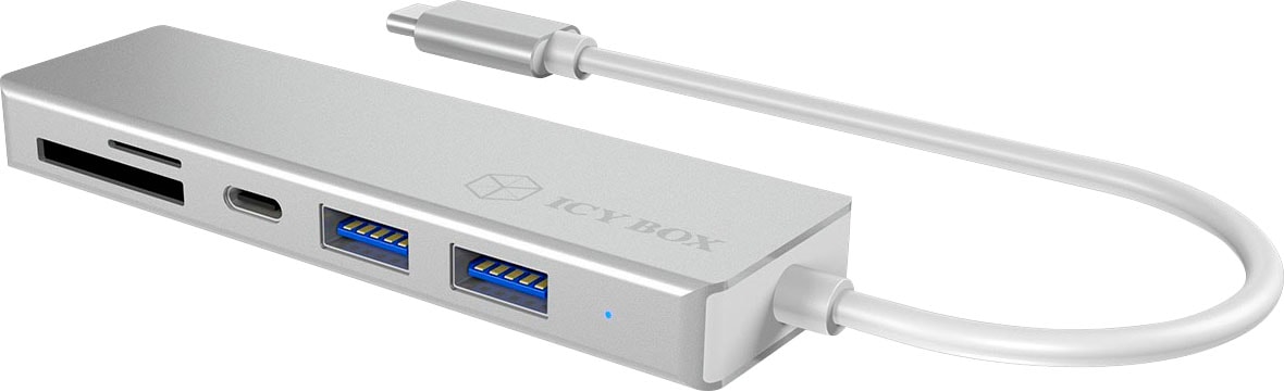 ICY BOX Computer-Adapter »ICY BOX USB Type-C Hub mit 3 USB 3.0 Anschlüssen und Multi-Kartenleser«