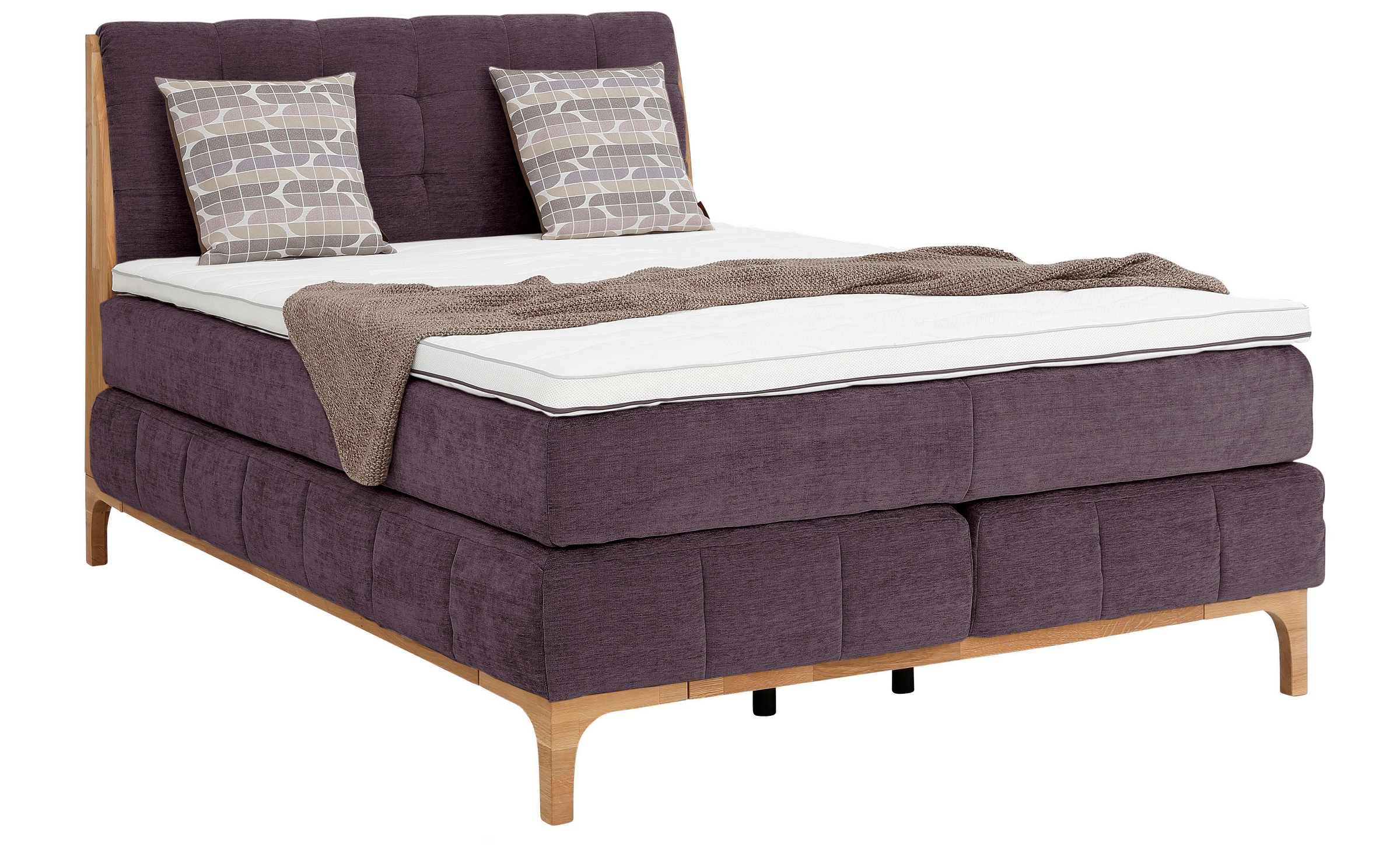 GOODproduct Boxspringbett »Jelle«, (5 St.), zertifizierte, recycelte Bezugsstoffe, verschiedene Ausführungen