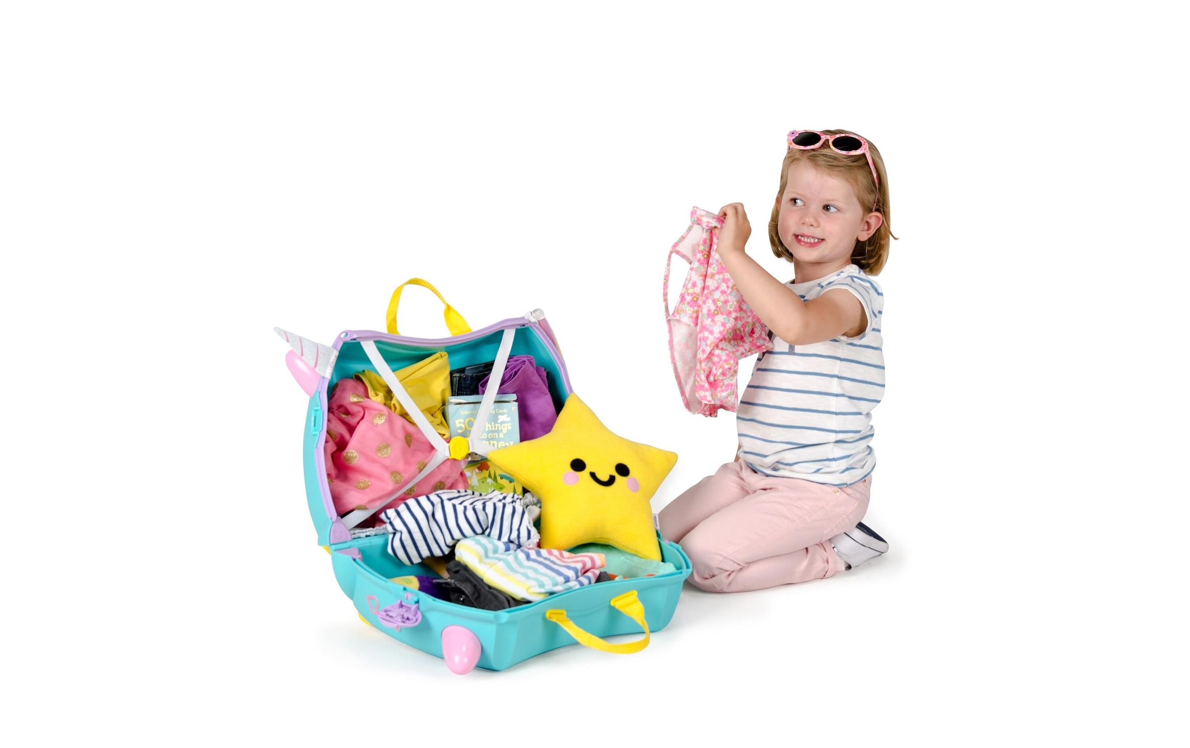 TRUNKI Trolley »Einhorn Una«, 4 Rollen