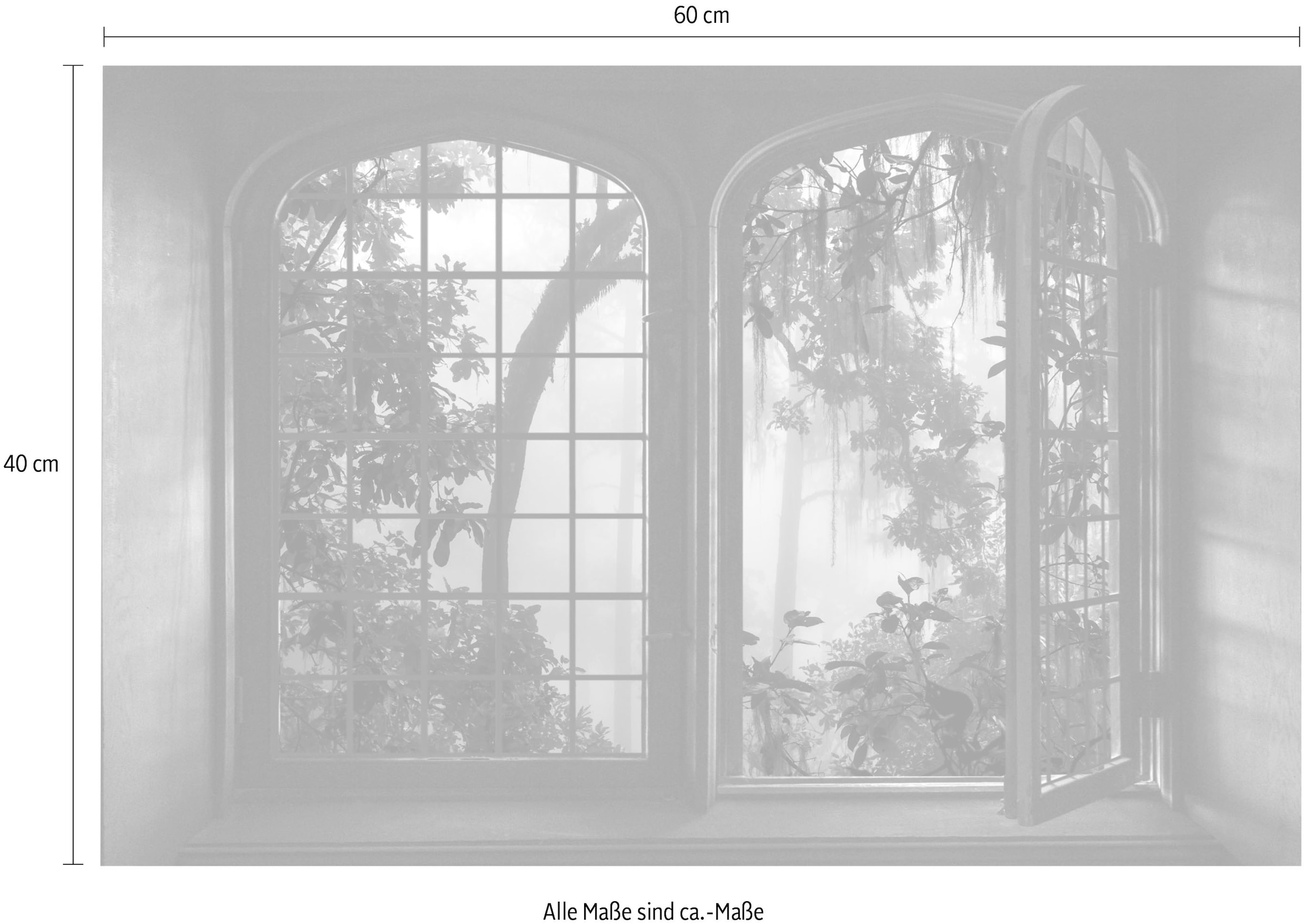 queence Wandsticker »Urwald« Wandsticker, Wandbild, selbstklebend, 3D, Fenster