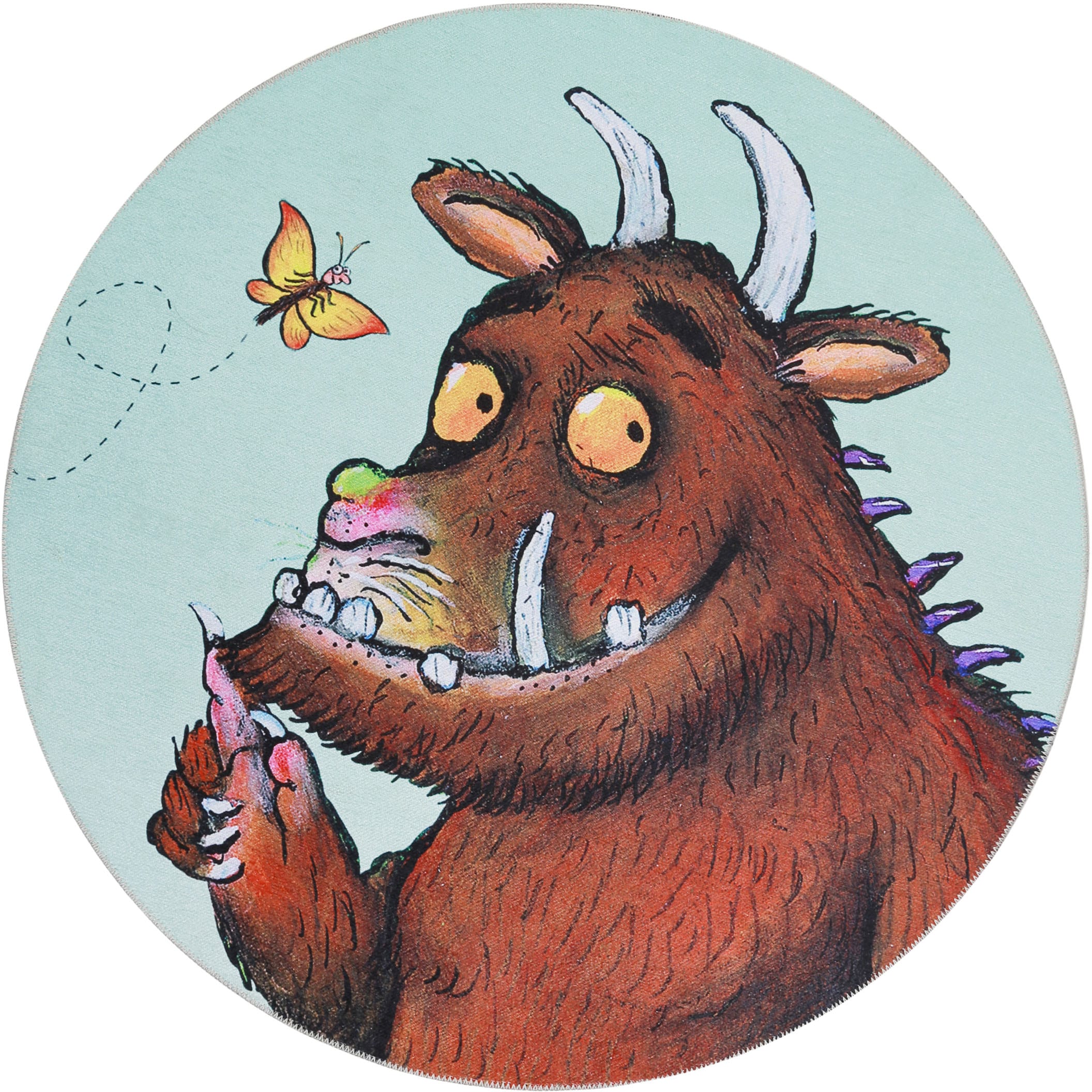 Image of DER GRÜFFELO Kinderteppich »Grüffelo GR-0172«, rund, 6 mm Höhe, aktueller Grüffelo Teppich, Kurzflor mit hohem Baumwollanteil bei Ackermann Versand Schweiz