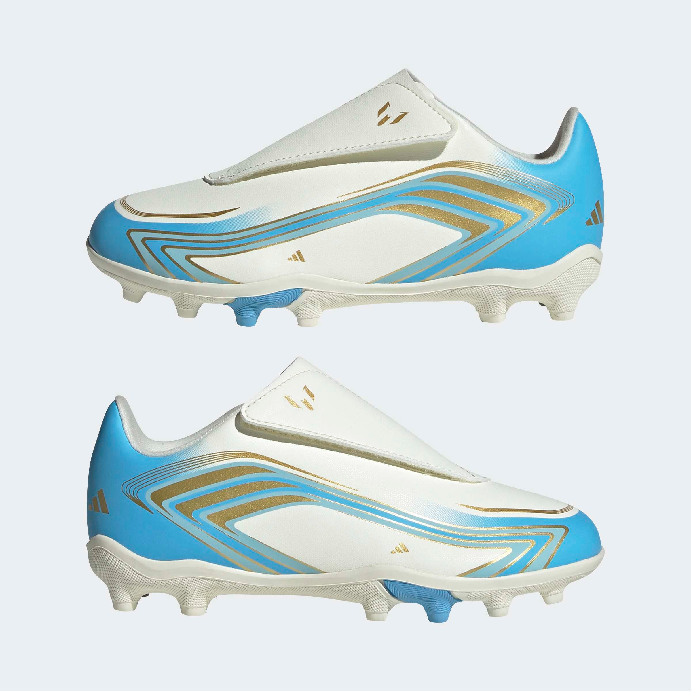 adidas Performance Chaussure de football »F50 MESSI CLUB KIDS , KLETTVERSCHLUSS, FESTE BÖDEN/GEMISCHTE BÖDEN«  adapté à de nombreux types de sols, pour adolescents et enfants