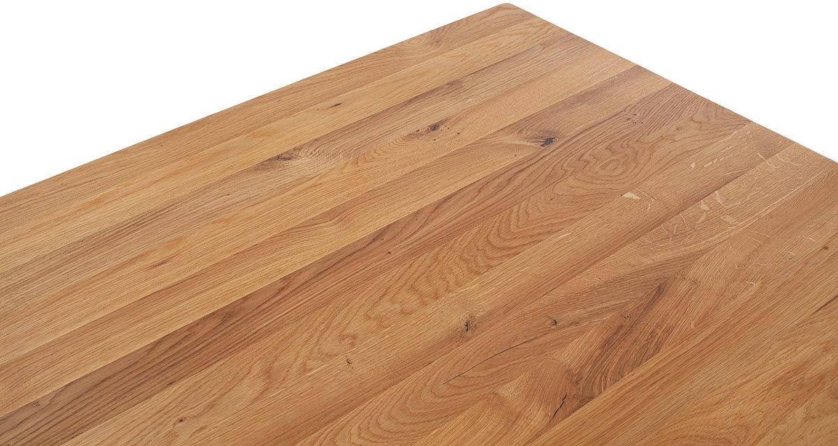 MCA furniture Esstisch »ETNA 4-Fuss Tisch« Einzelstück,  Massivholz,durchgehende Lamelle,Stollenfuss 10x10cm,Tischplatte 2,5cm