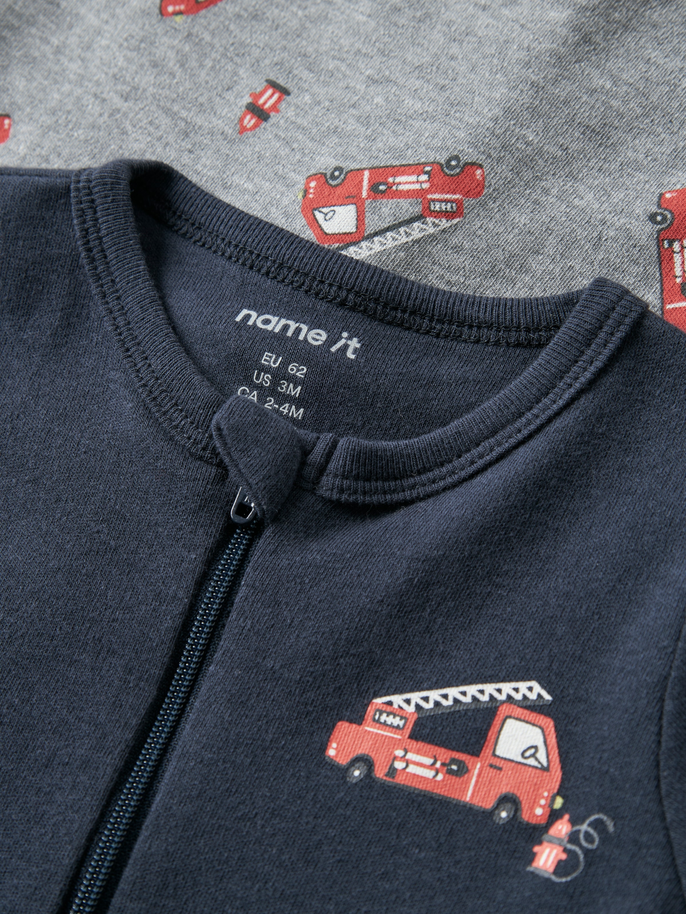 Name It Schlafanzug »NBMNIGHTSUIT 2P ZIP FF FIRETRUCK NOOS« Packung, 2 tlg.