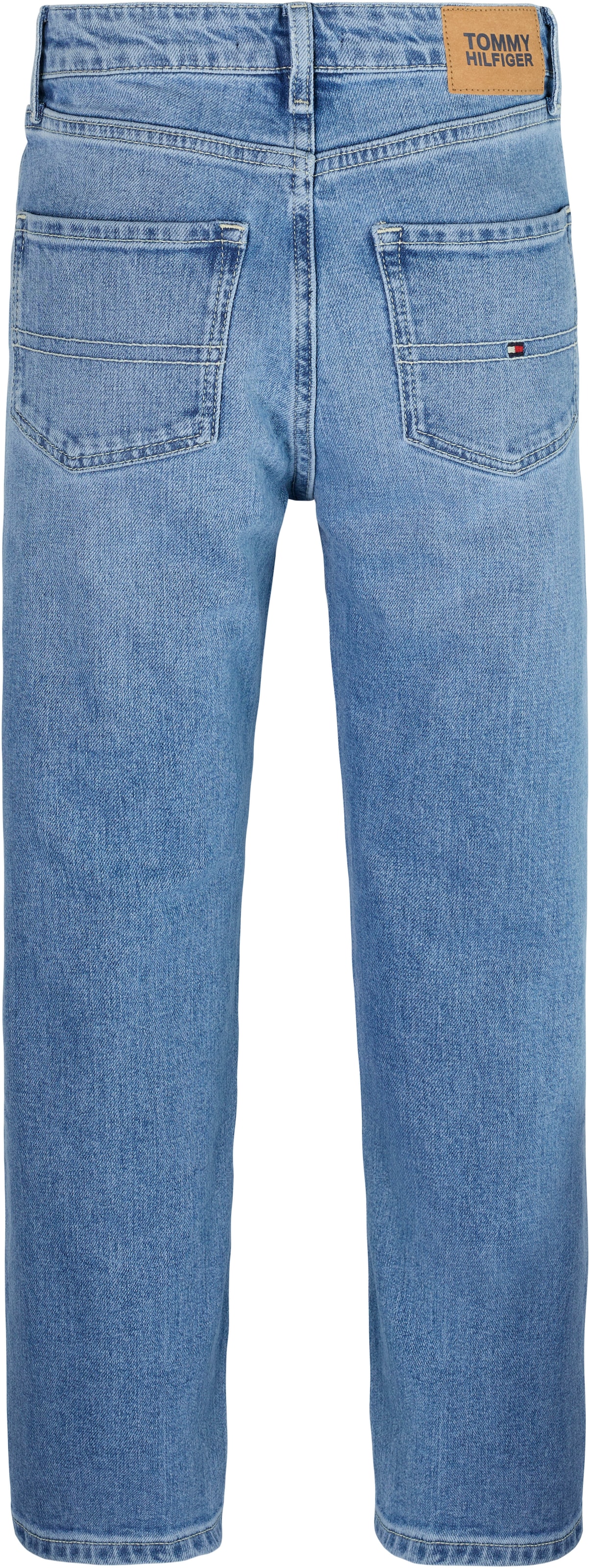 Tommy Hilfiger Loose-fit-Jeans »BAGGY WIDE MID WASH«, mit Logostickerei