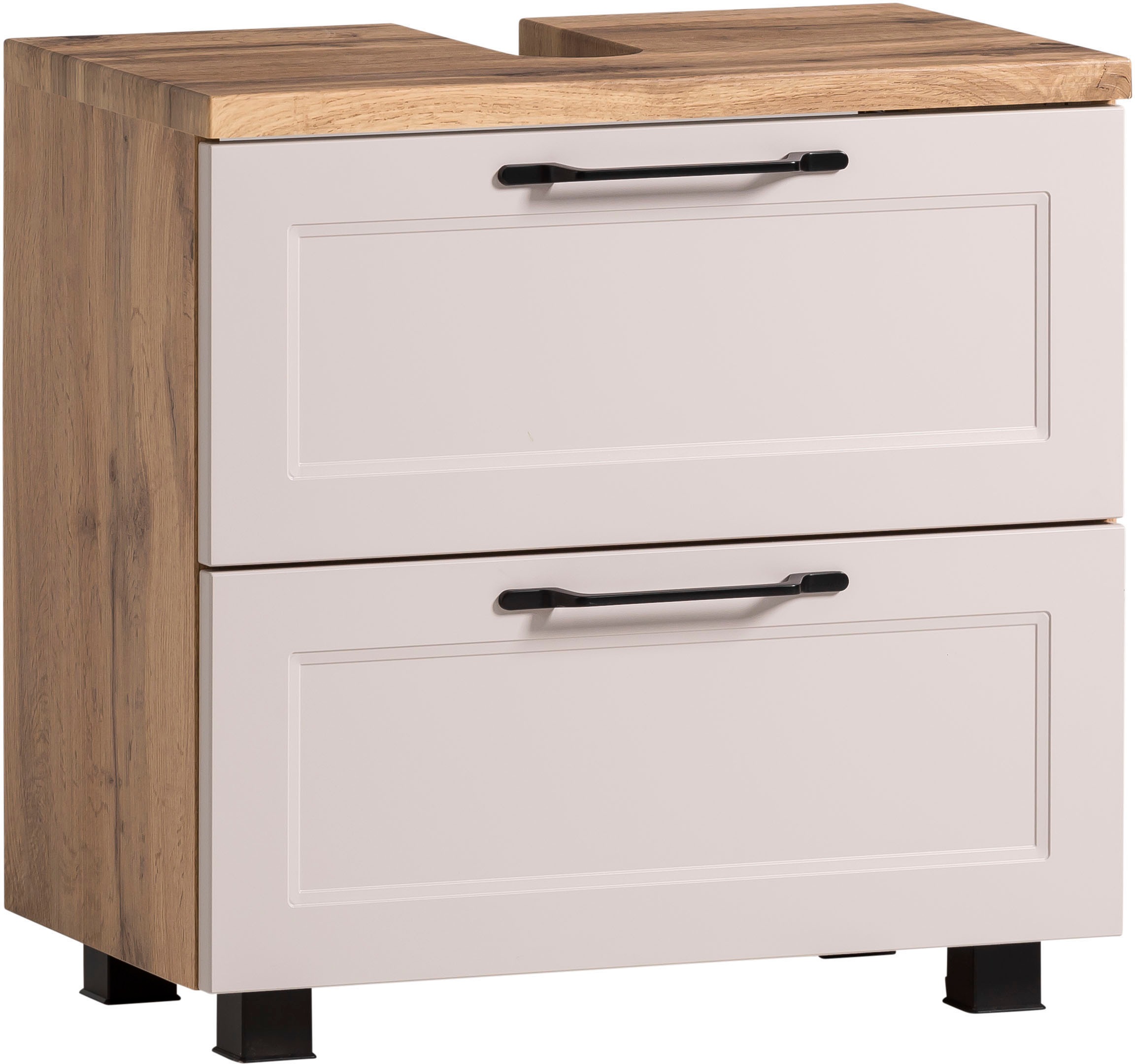 welltime Waschbeckenunterschrank "Lana" Badmöbel, 2 Schubladen, 60 cm breit