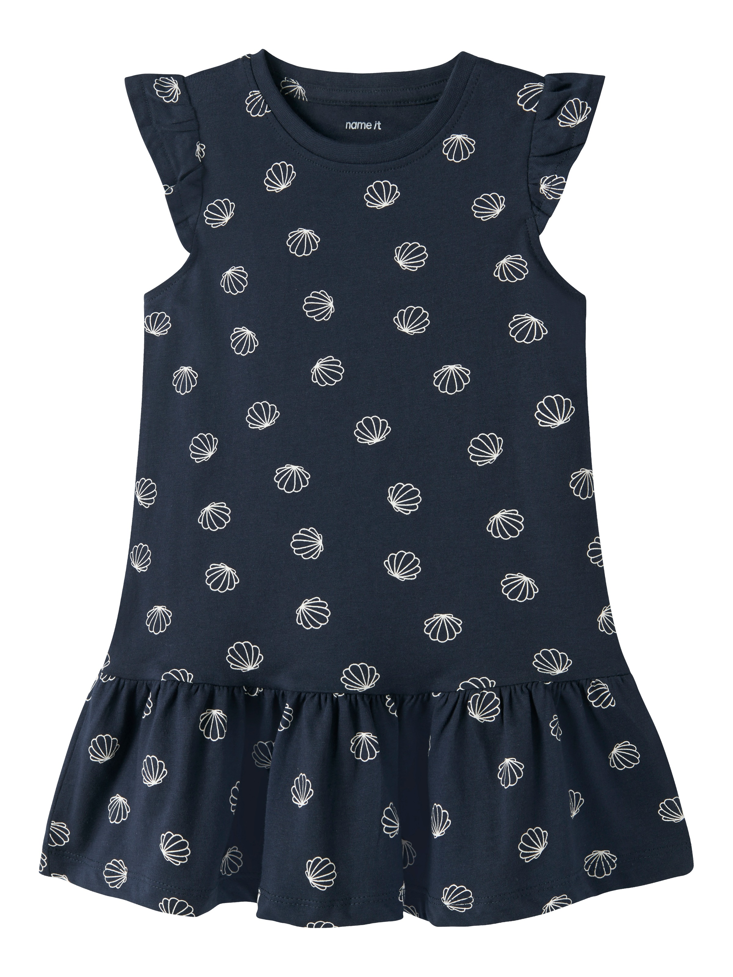 Image of Name It Minikleid "NMFVIDA CAPSL DRESS" mit Volants und im sommerlichen Alloverdruck