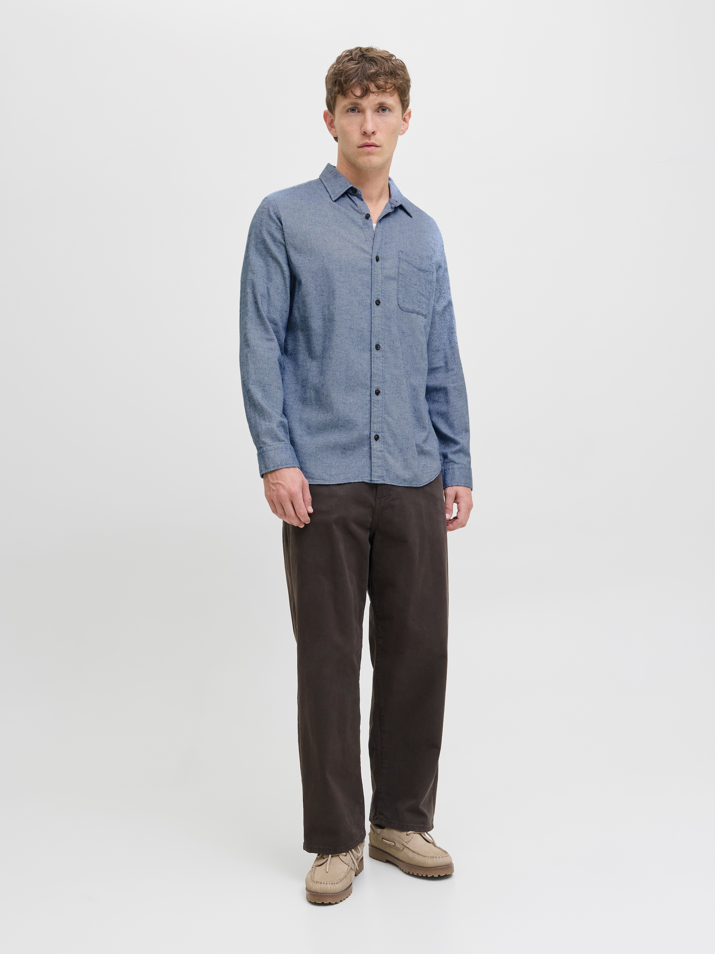 Jack & Jones Langarmhemd »JJECLASSIC MELANGE SHIRT L/S NOOS«