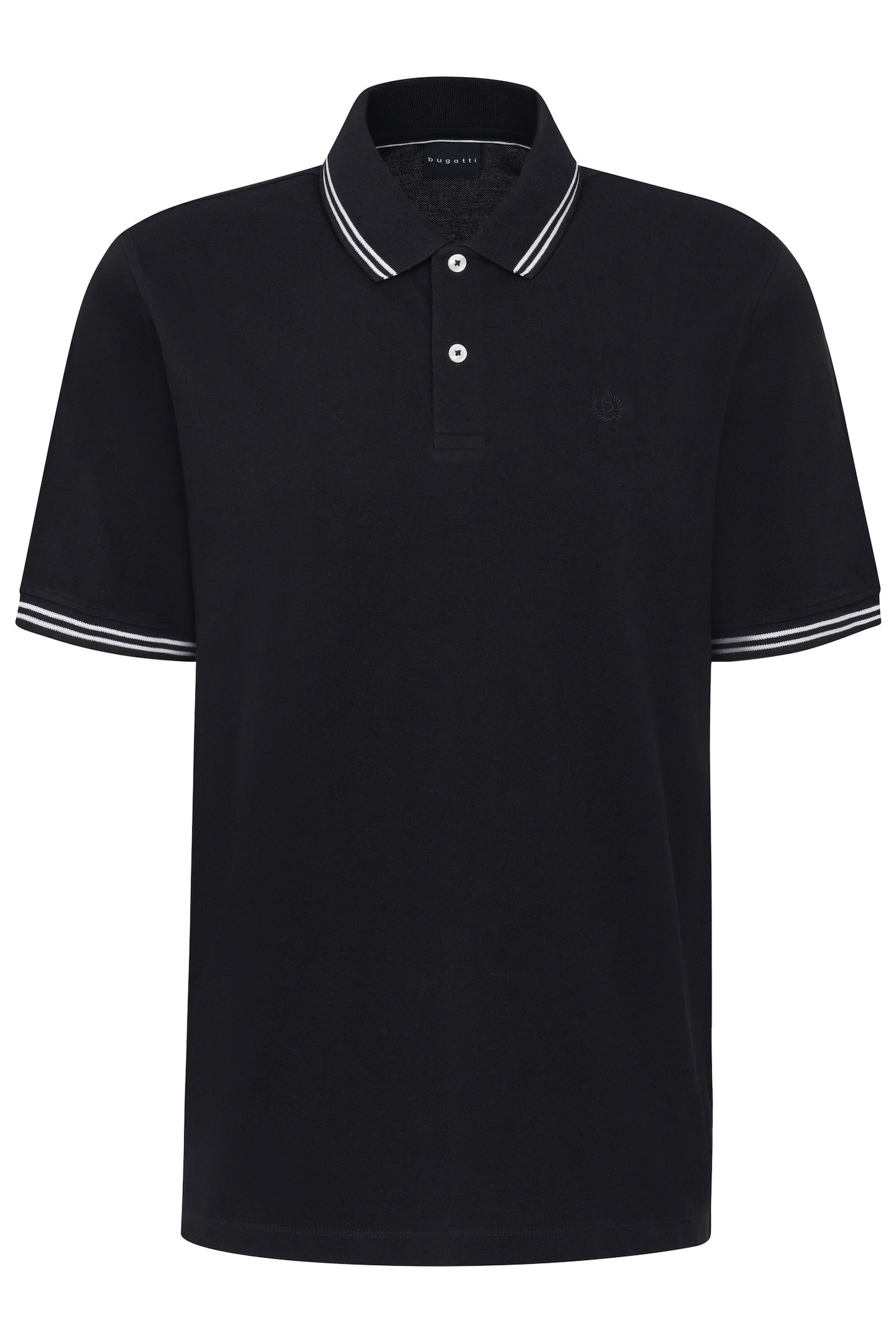 bugatti Poloshirt, mit Kontraststreifen und Bruststickerei