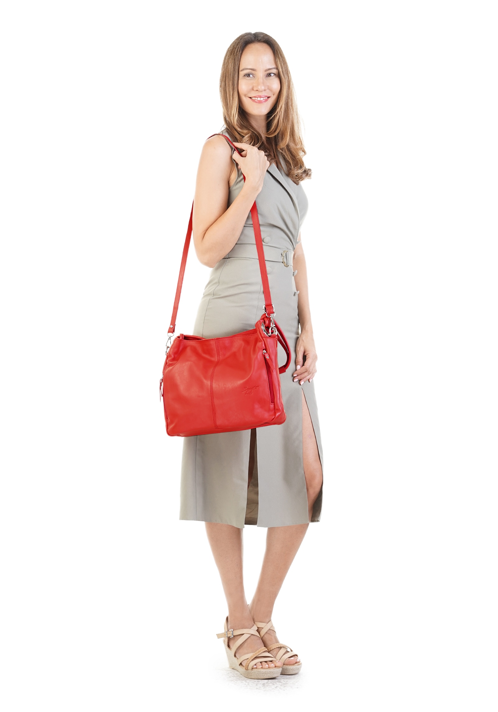 Samantha Look Shopper, echt Leder, Made in Italy