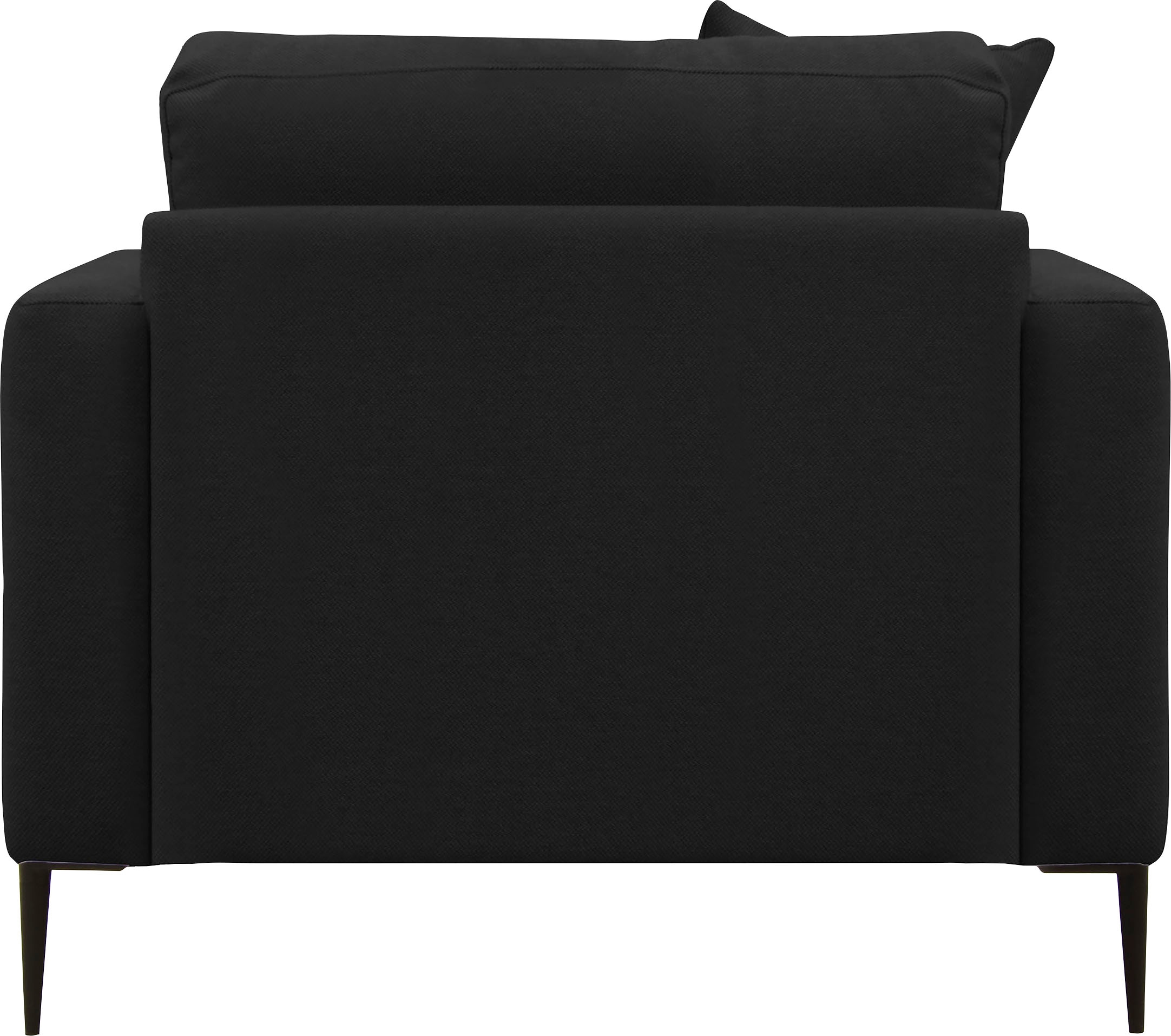 Leonique Sessel »Cozy Loungesessel, Designersessel, Masse B/T/H: 91/97/80 cm«, mit Metallbeinen und Zierkissen