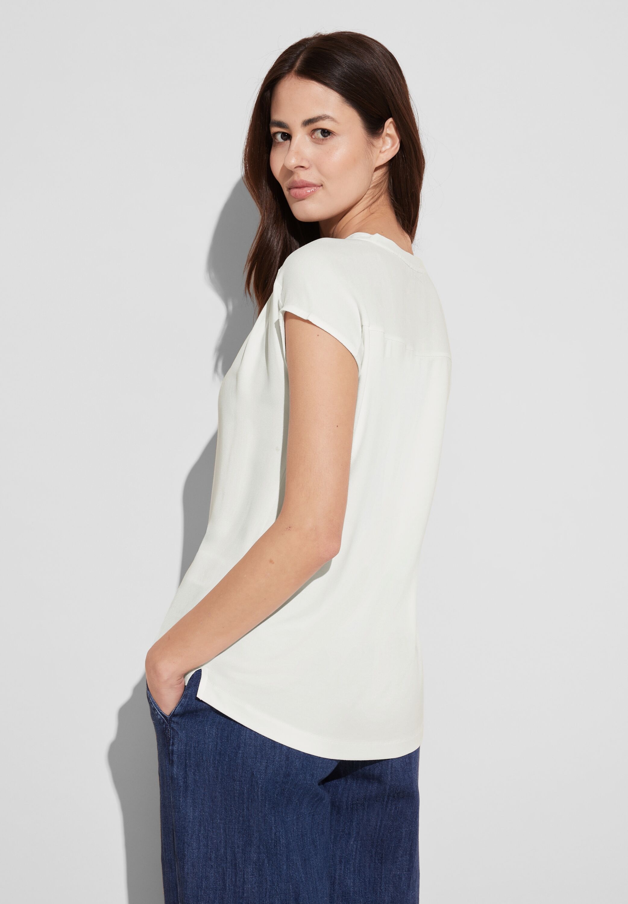 STREET ONE Shirttop, mit Raffungen