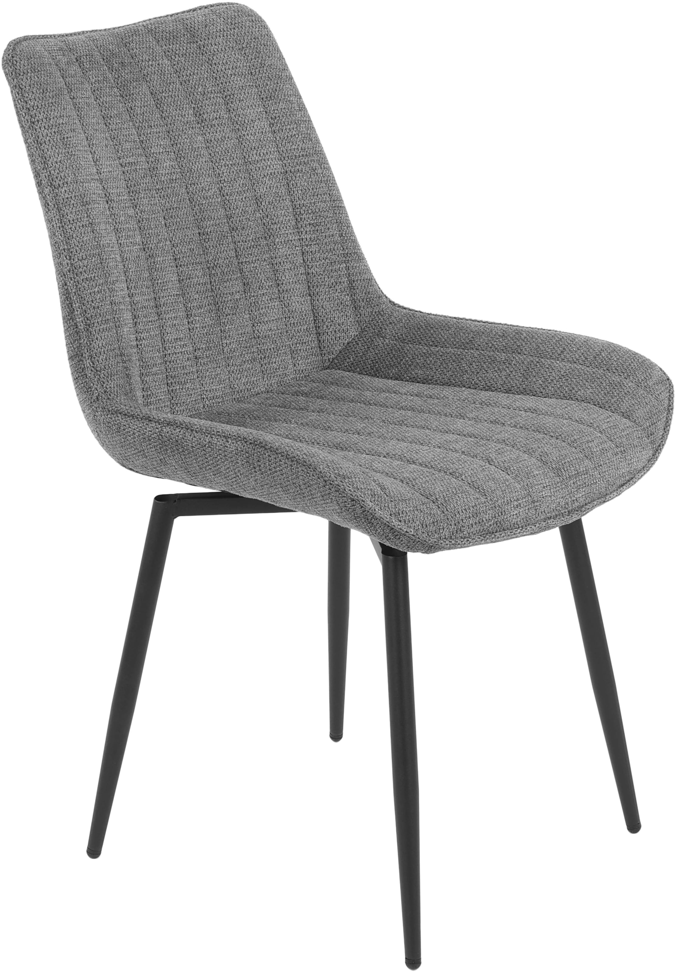 HELA 4-Fussstuhl »NEWPORT«, (Set), 2 St., Microfaser-Webstoff, 4-Fuss,XL-Sitzbreite,360°drehbar,Rundrohrgestell konisch