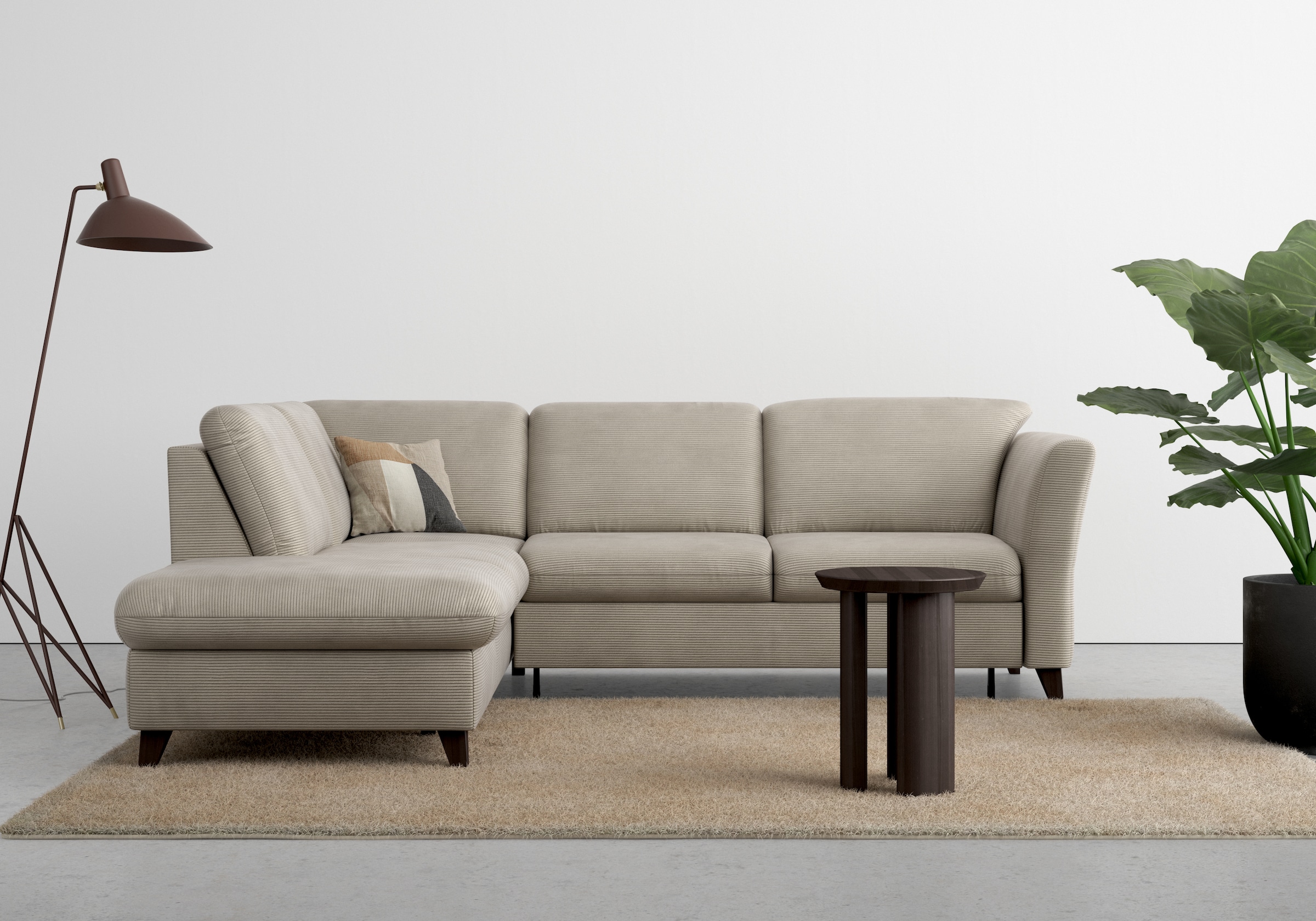 Home affaire Ecksofa »Trelleborg L-Form«, wahlweise mit Bettfunktion und Bettkasten, inkl. Federkern-Polsterung
