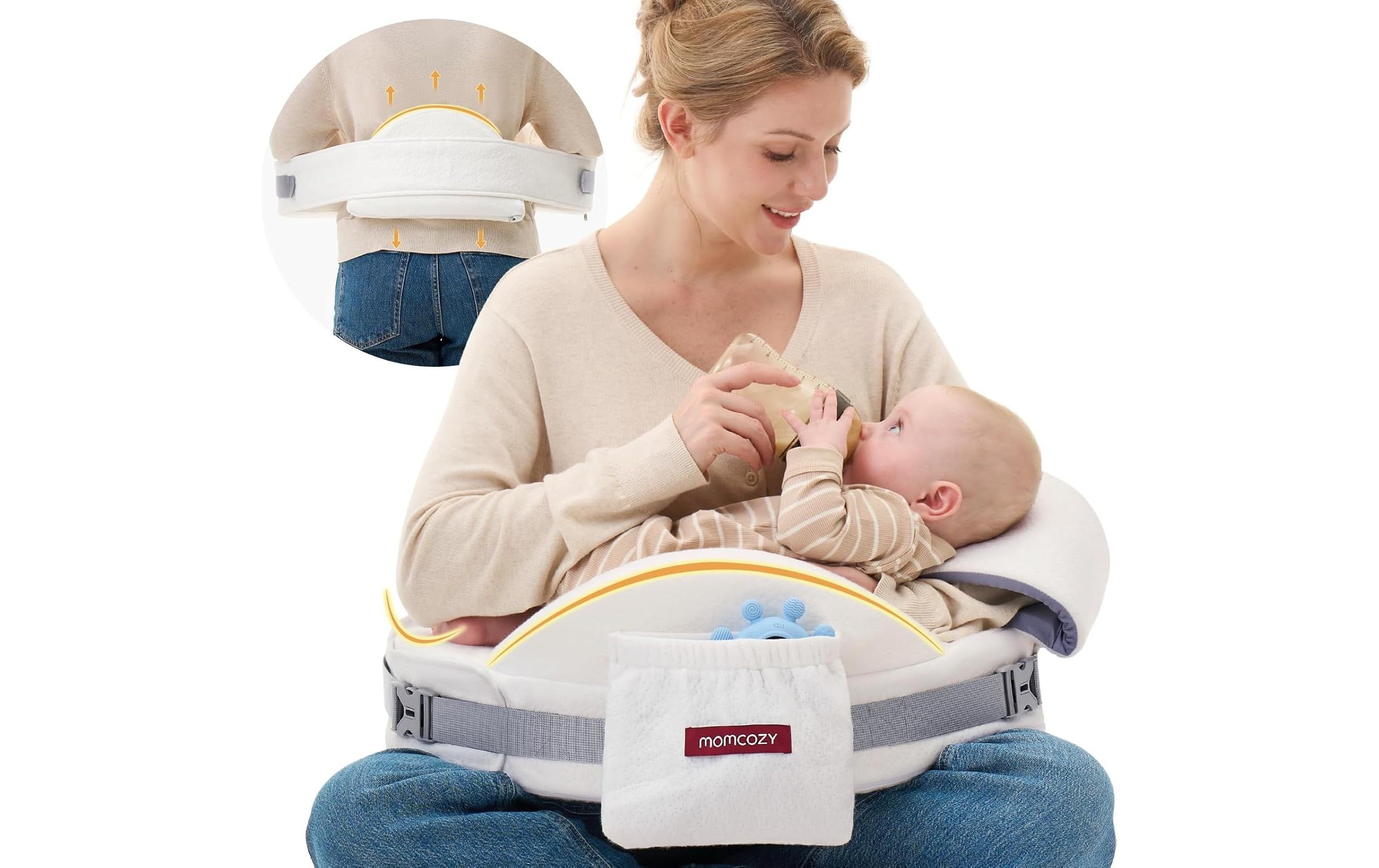 Momcozy Coussin d'allaitement »CozyPro Schaumstoff Textil 57.4 x 36.8 cm«