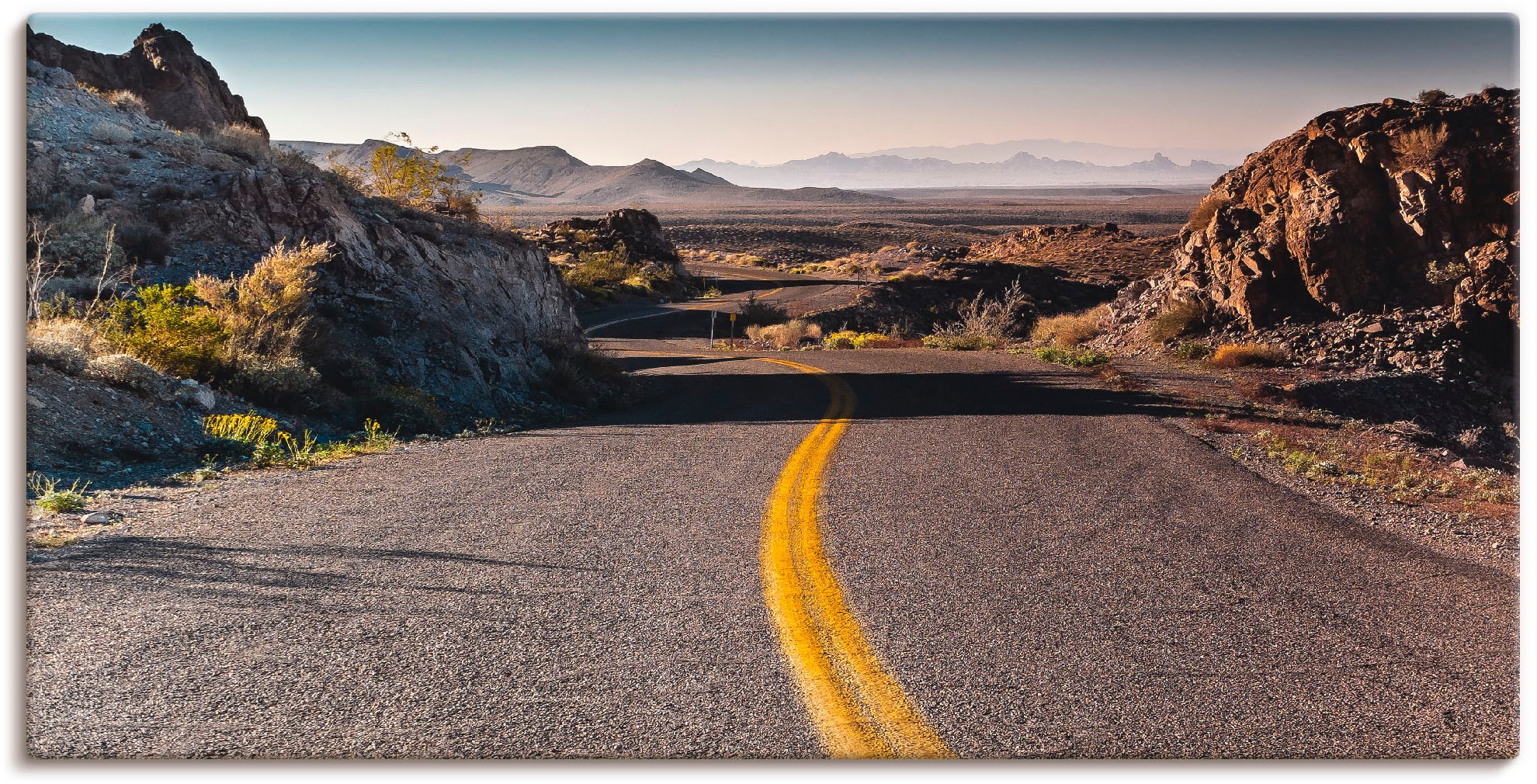 Image of Artland Wandbild »Historische Route 66«, Wüste, (1 St.), in vielen Grössen & Produktarten - Alubild / Outdoorbild für den Aussenbereich, Leinwandbild, Poster, Wandaufkleber / Wandtattoo auch für Badezimmer geeignet bei Ackermann Versand Schweiz