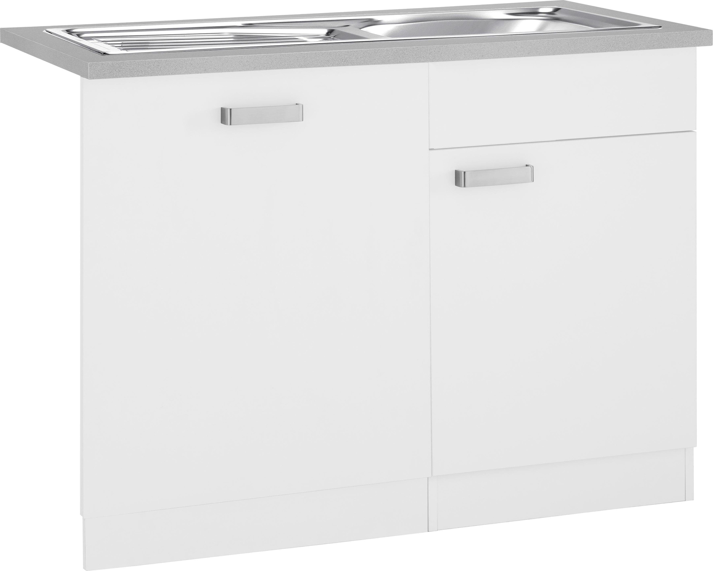 Image of wiho Küchen Spülenschrank »Husum«, 110 cm breit, inkl. Tür/Sockel für Geschirrspüler bei Ackermann Versand Schweiz