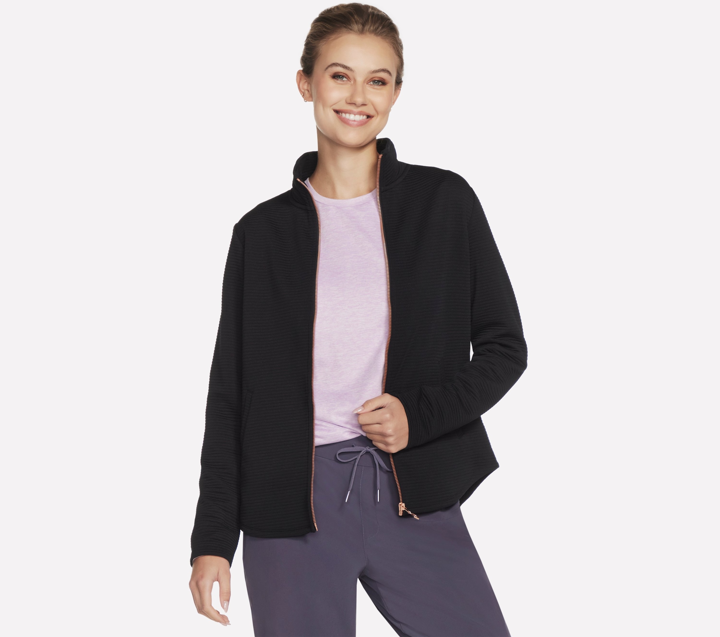 Skechers Veste d'entraînement »Women's Jacket« avec fermeture éclair, en matière jersey élastique,