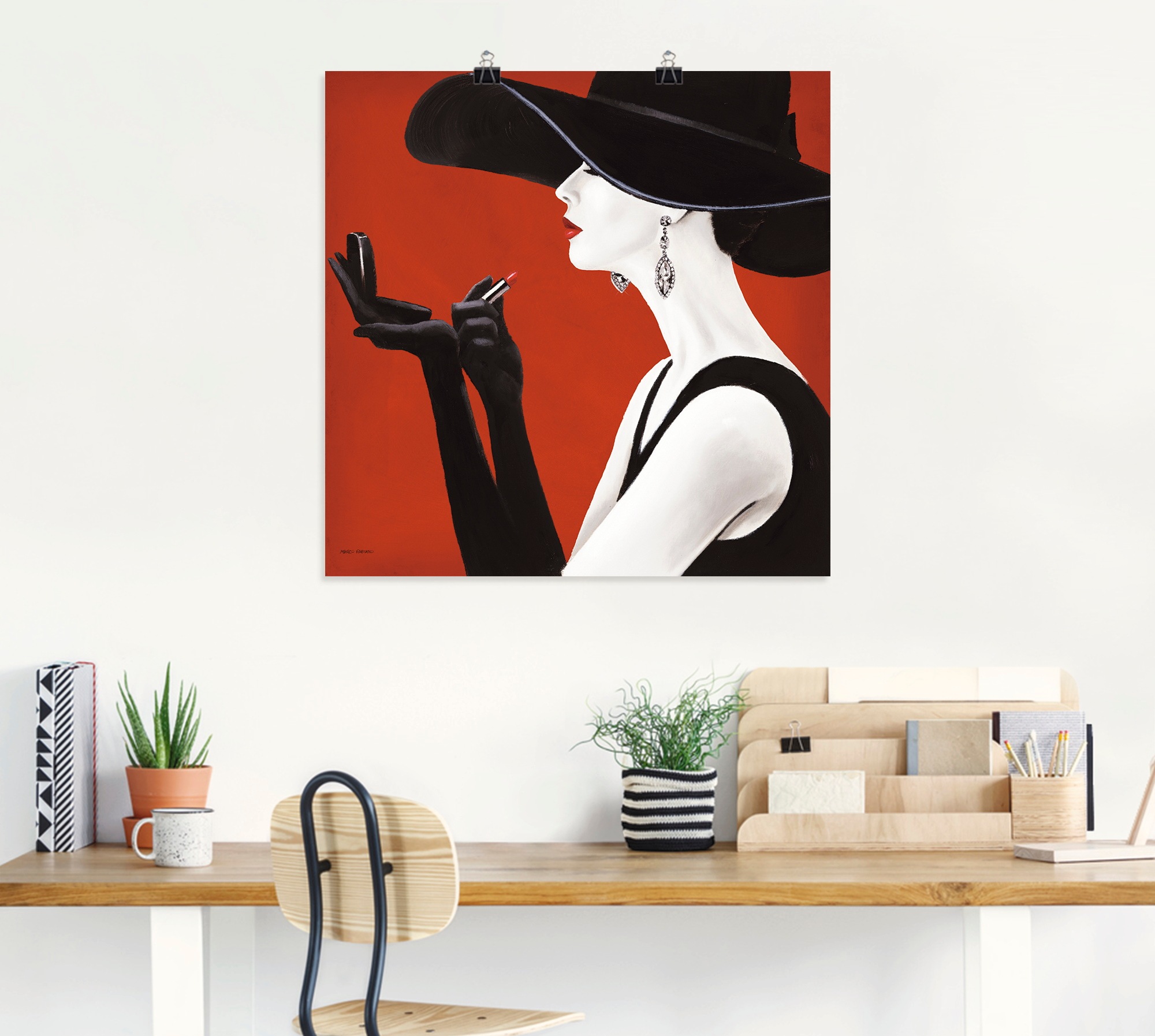 Artland Wandbild »Hut ab II«, Frau, (1 St.), als Leinwandbild, Poster, Wandaufkleber in verschied. Grössen