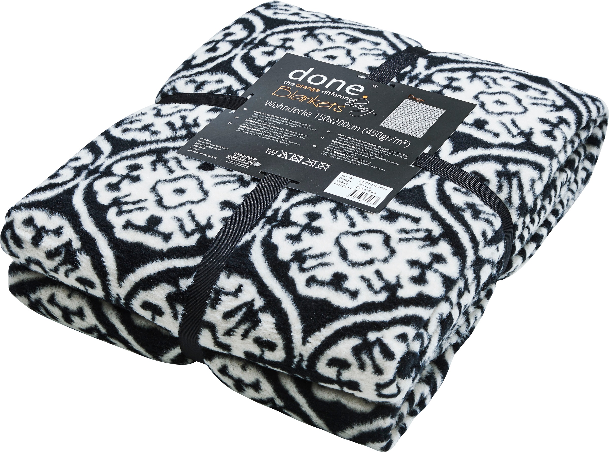 done.® Wohndecke »Florenz«, Wohndecke mit einfassender Ziernaht, Kuscheldecke