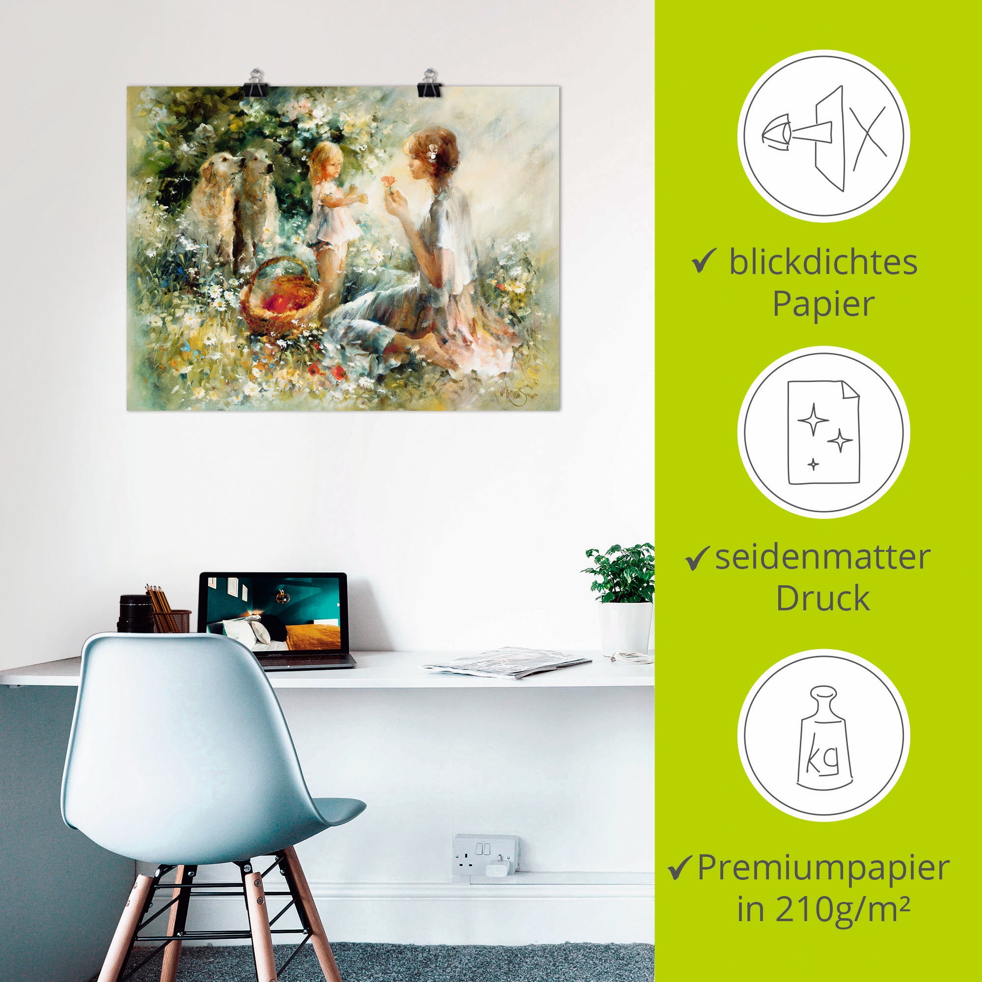 Artland Wandbild »Picknick«, Gruppen & Familien, (1 St.), als Leinwandbild, Poster, Wandaufkleber in verschied. Grössen